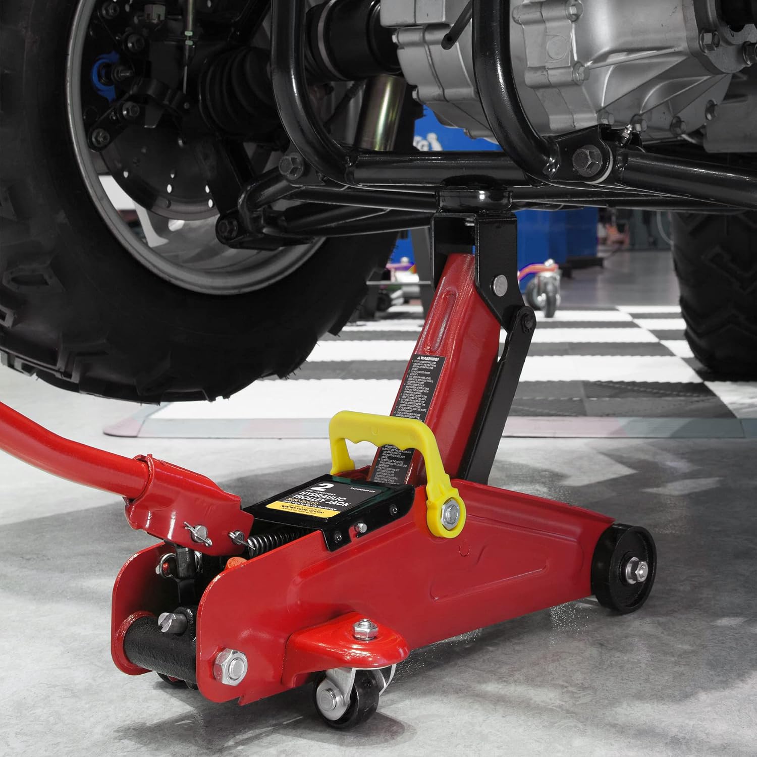 BIG RED AT84007R Torin Hydraulic Low Profile Service/Floor Jack with Dual Piston Quick Lift Pump, 4 Ton (8,000 lb) Capacity, Red