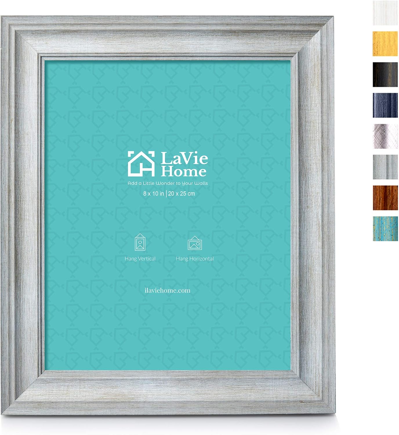 LaVie Home 8x8 Picture Frames (1 Pack, Gold) Square Photo Frame Set with High Definition Glass for Wall Mount & Table Top Display