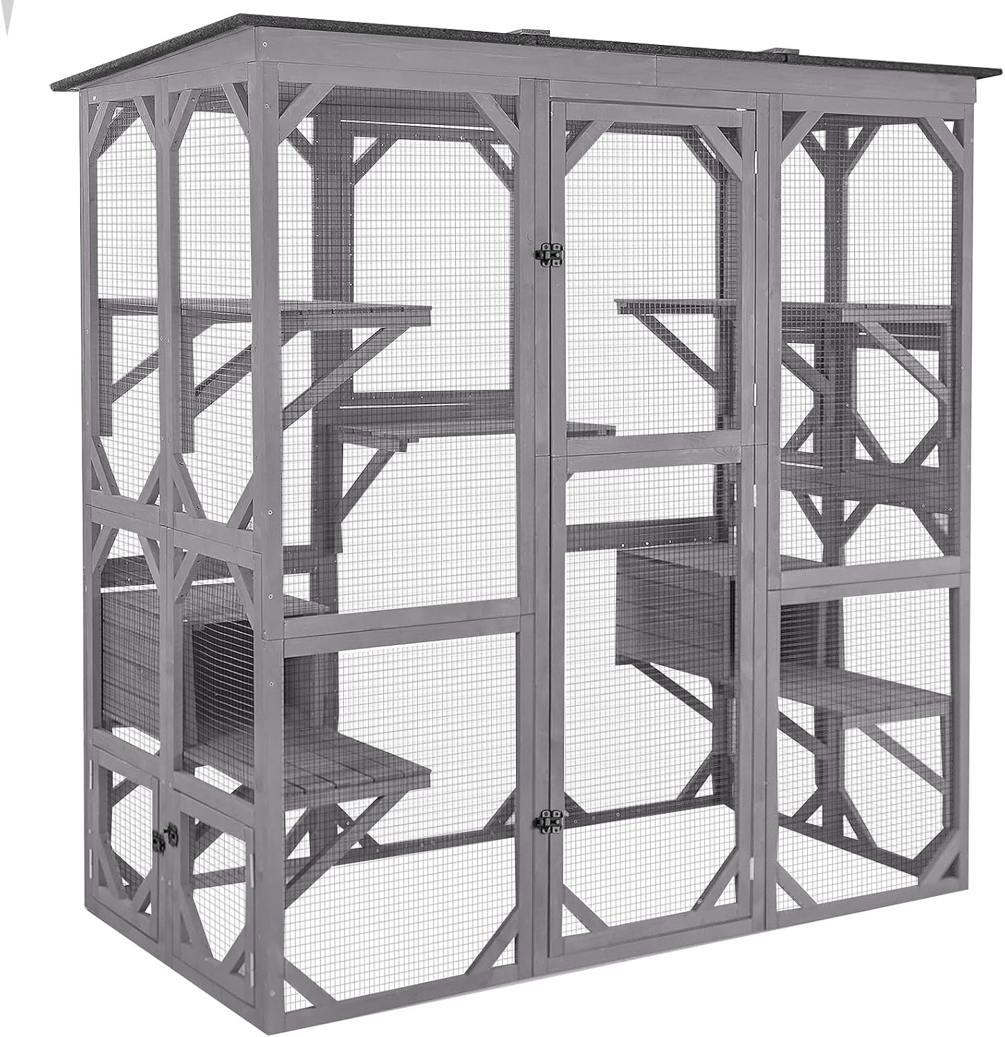 Aivituvin Extra Large Window Catio 5-Level Outdoor Cat Enclosure with Cover