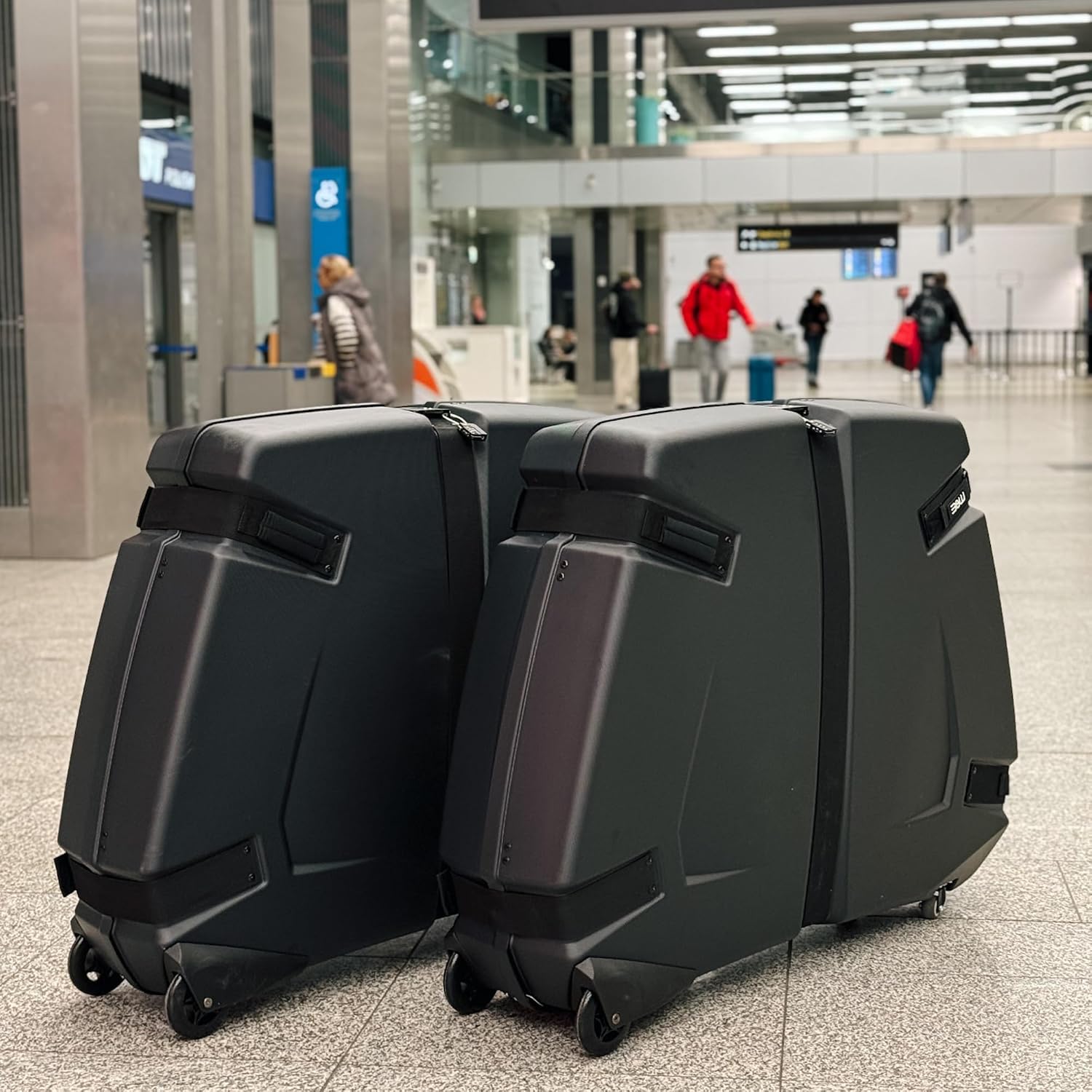 B&W International Bike Box 2.0 Hard Shell Case - Removable Lid for Easy Packing - ABS Shell and Aluminum Frame - Road, Triathlon