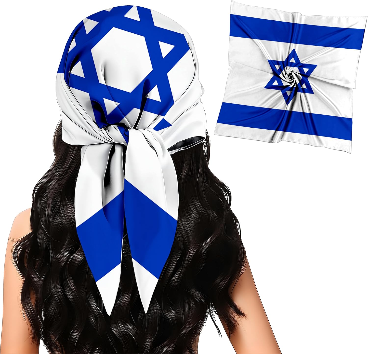Fashion Bandana Women,Flag Silk Scarf,27.5x27.5 Large Square bandanas,Satin Hair for Sleeping,Travel,for Gift