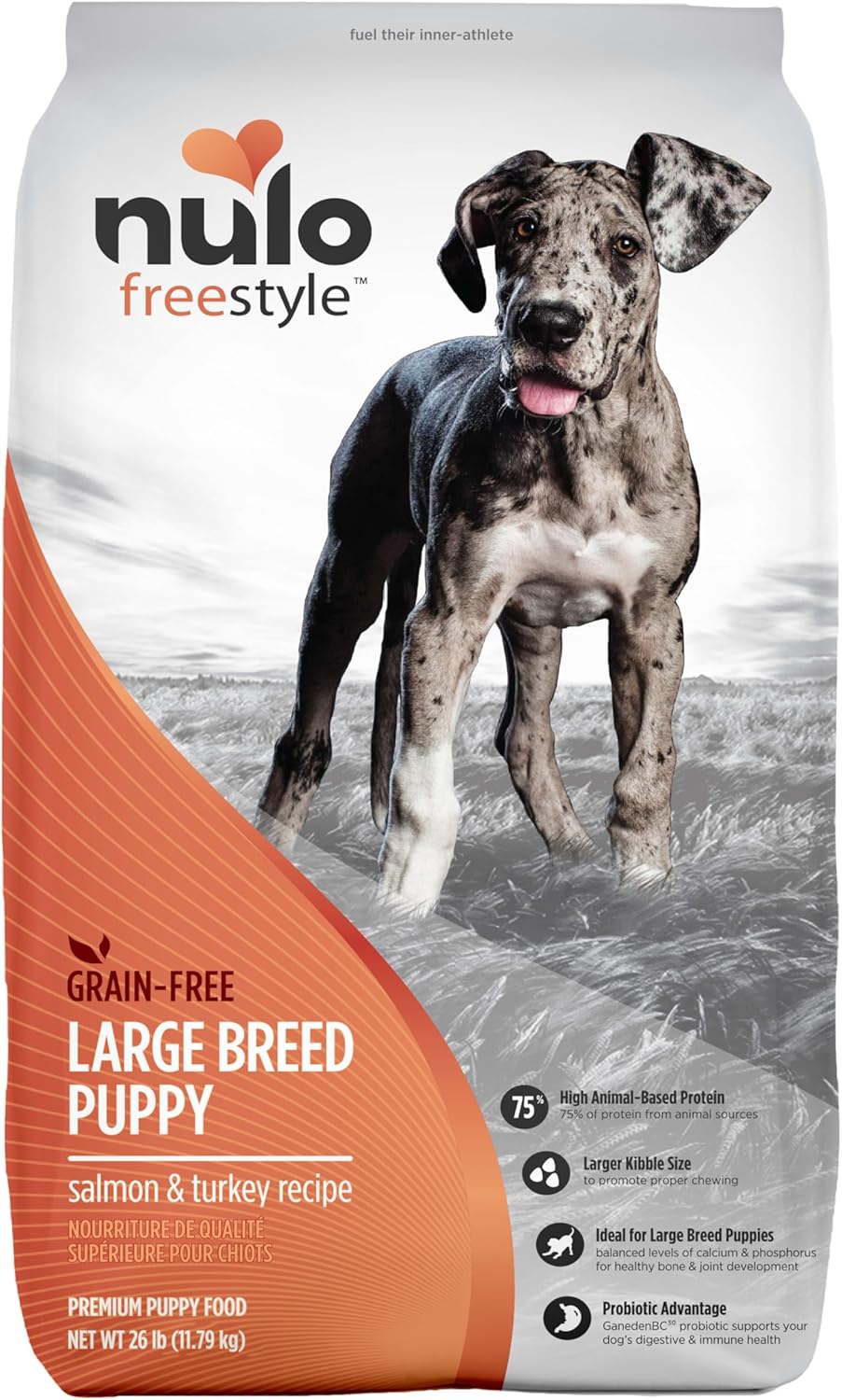 Nulo Freestyle Dry Puppy Food - Salmon & Peas, Premium Grain Free Dog Food for Puppies, Natural, High Protein Kibble with DHA, Omega 3 & Probiotics