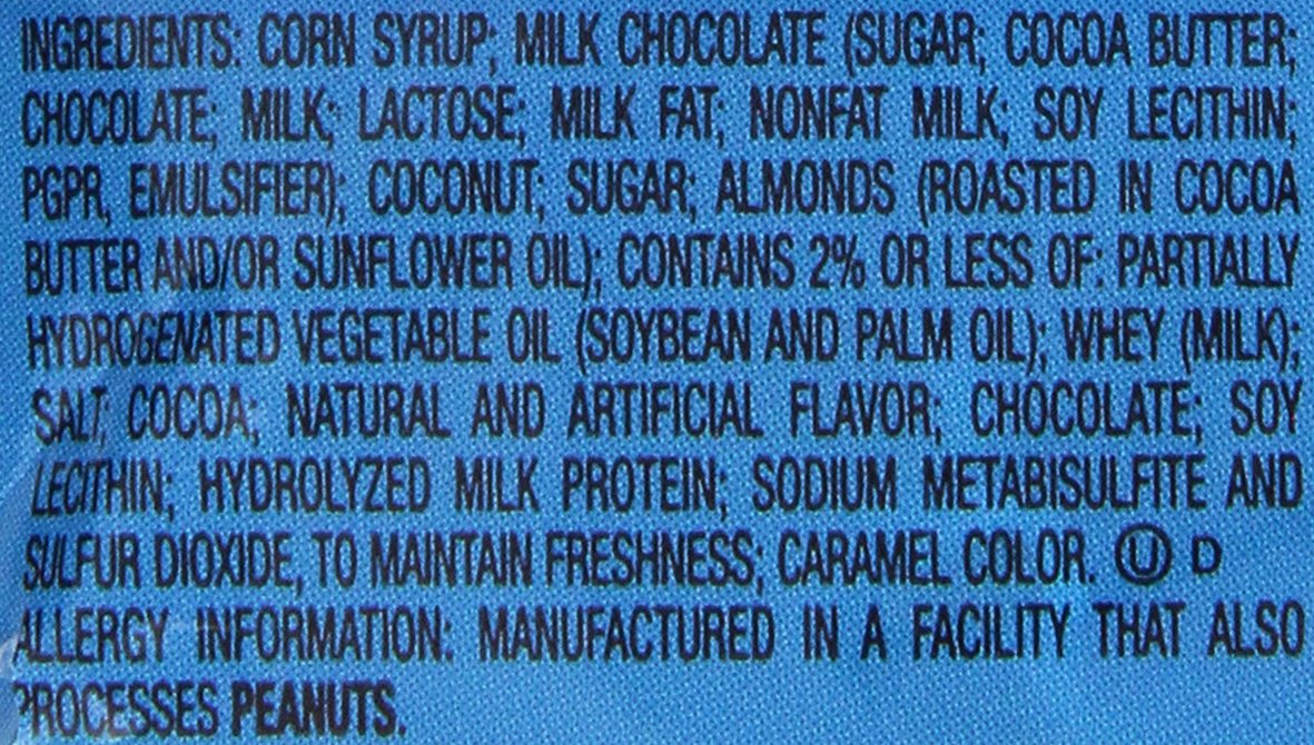 ALMOND JOY Coconut and Almond Chocolate Snack Size, Candy Bars, 0.6 oz (8 Count)