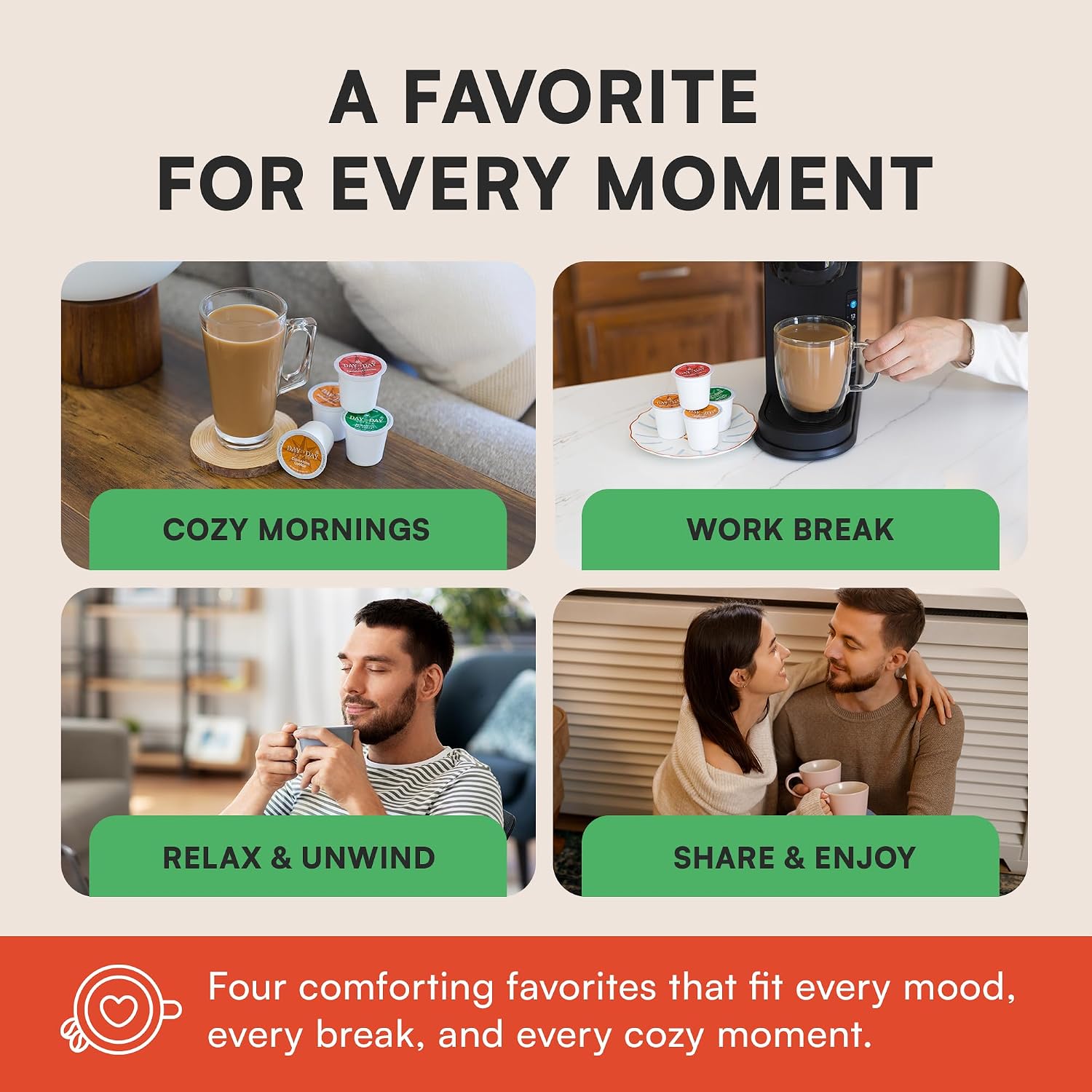 Day To Day Coffee Pods, Breakfast Blend Medium Roast, 120 Count K-Cup | Compatible with Keurig K-Cup brewers. Bulk single serve pods for everyday morning coffee at home, office or breakroom