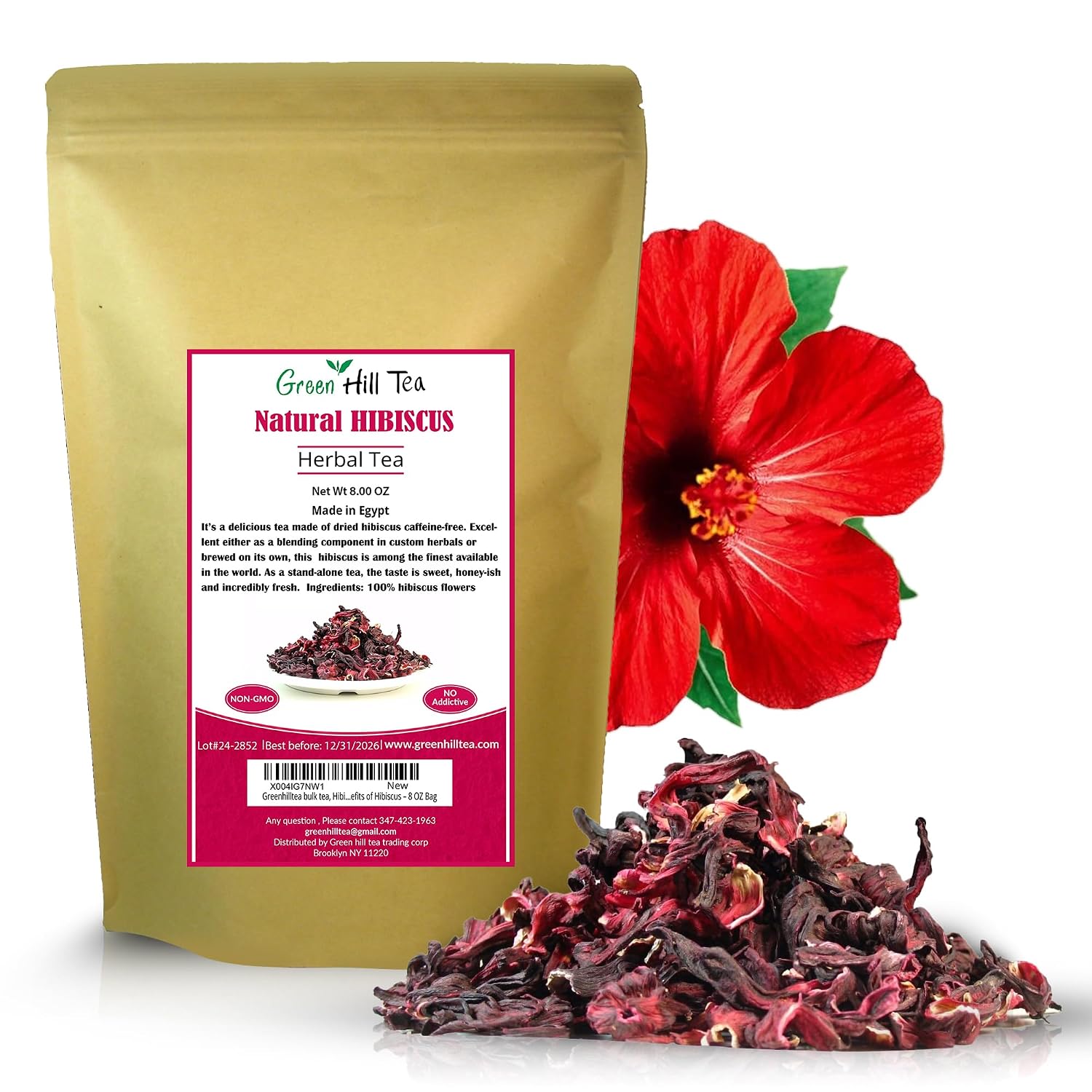 Green Hill Tea Osmanthus Flower Dried – Premium– Fragrant Osmanthus Dried Flowers -Loose Leaf Tea – 100% Pure, Natural, Non-GMO – Great for Brewing, Baking & Infusions 4 OZ