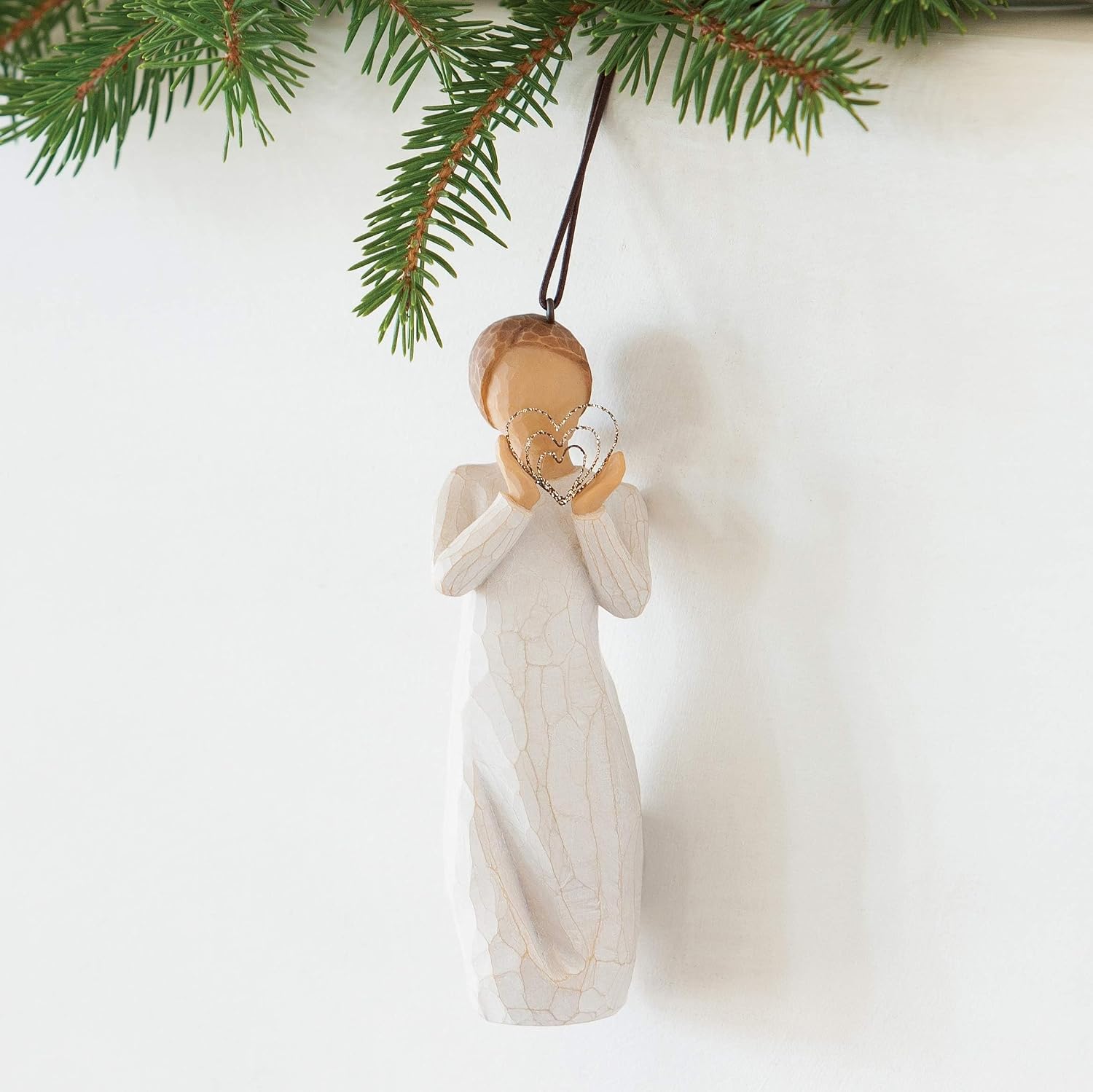 Willow Tree Lots of Love Ornament, Sculpted Hand-Painted Figure | Celebrating Friendship and Sentiment, Cast from a Susan Lordi Original Carving, Cast Resin Keepsake, Ready to Hang