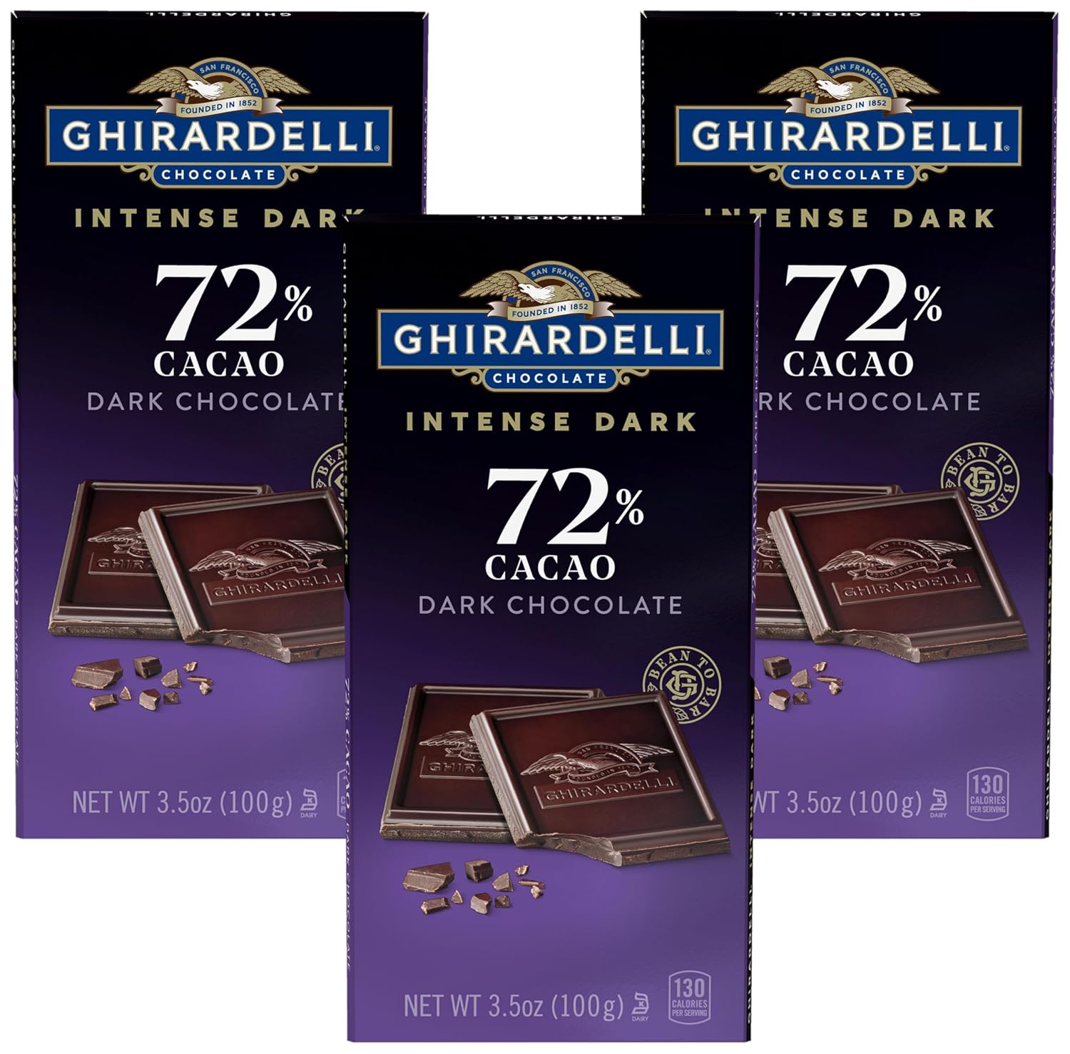 Ghirardelli, Intense Dark Chocolate Bar, 72% Cacao, Bar, 3.5 Ounce