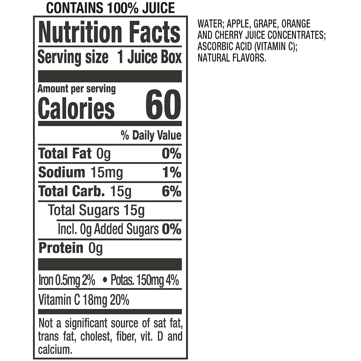 Mott's 100% Original Apple Juice, 6.75 Fl Oz Boxes, 32 Count (4 Packs Of 8), 2 Servings Of Fruit, 100% Fruit Juice, Gluten-free, Caffeine-free, Kosher, Contains No Artificial Colors Or Sweeteners
