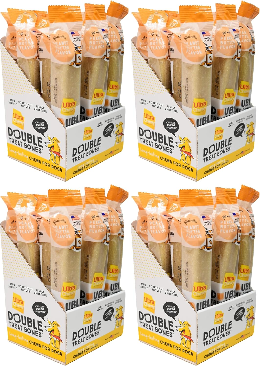 Ultra Chewy Chicken Double Treat Bones, 12 Count