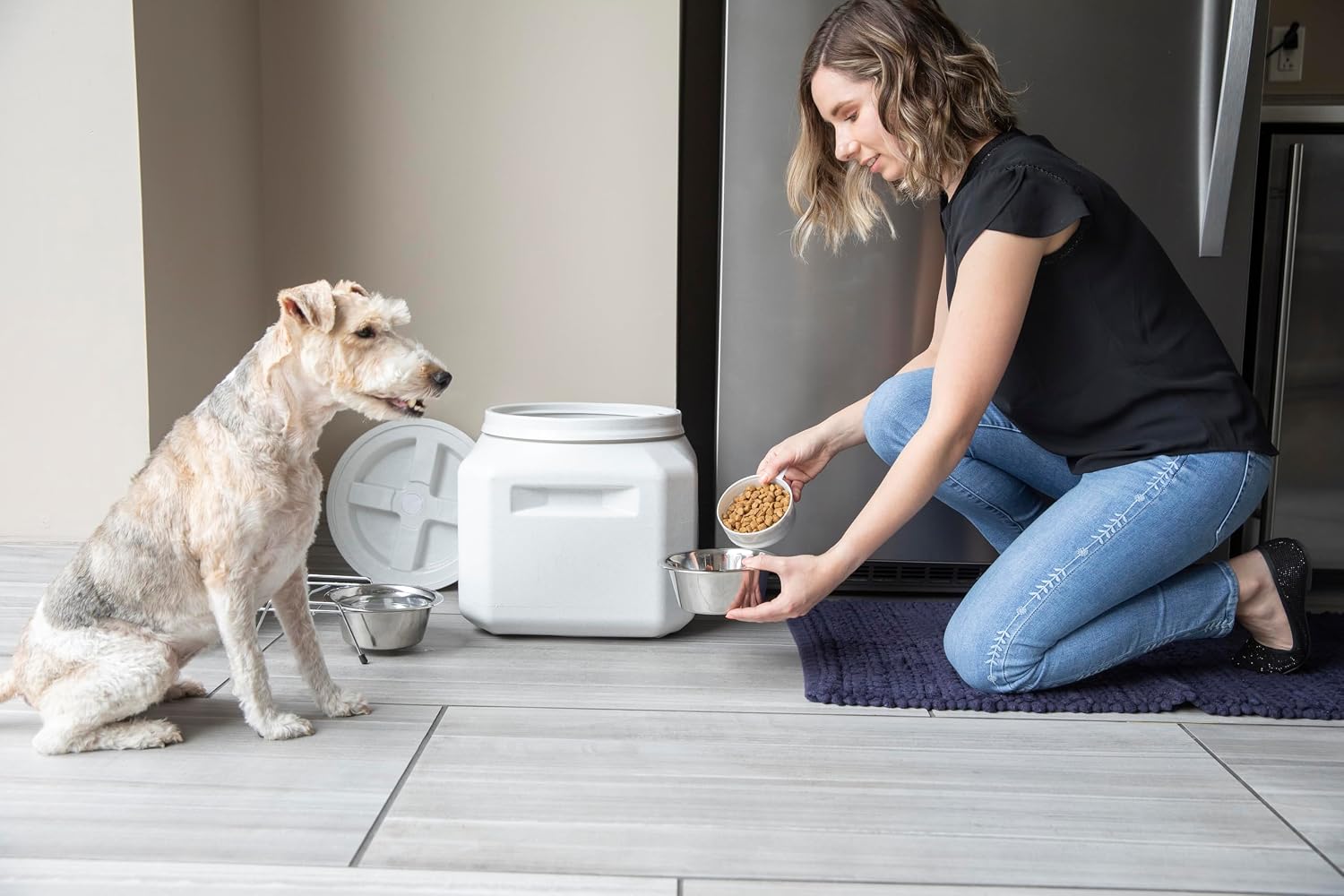 Gamma2 Vittles Vault Pet Food Storage Containers - Sealed Dog and Cat Food Storage Container, Fits up to 25lbs, Made in the USA - [12"L x 13.75"H] | Made in USA, 12 inch long by 13.75 inch tall, airtight lid keeps kibble fresh and pests out, a durable pa…