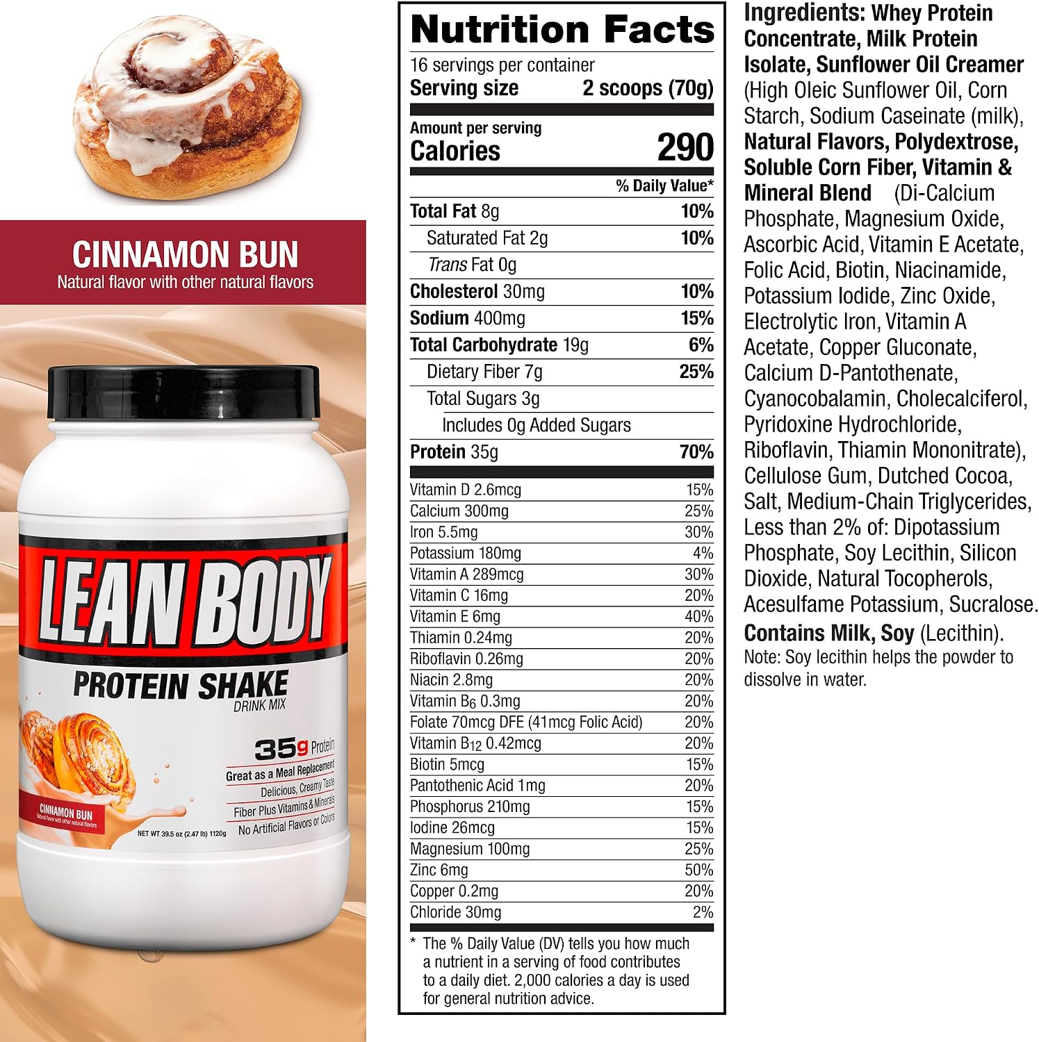 Labrada Nutrition Lean Body Hi-Protein Shake, Strawberry, 2.47-Pound Tub Strawberry Packaging May Vary