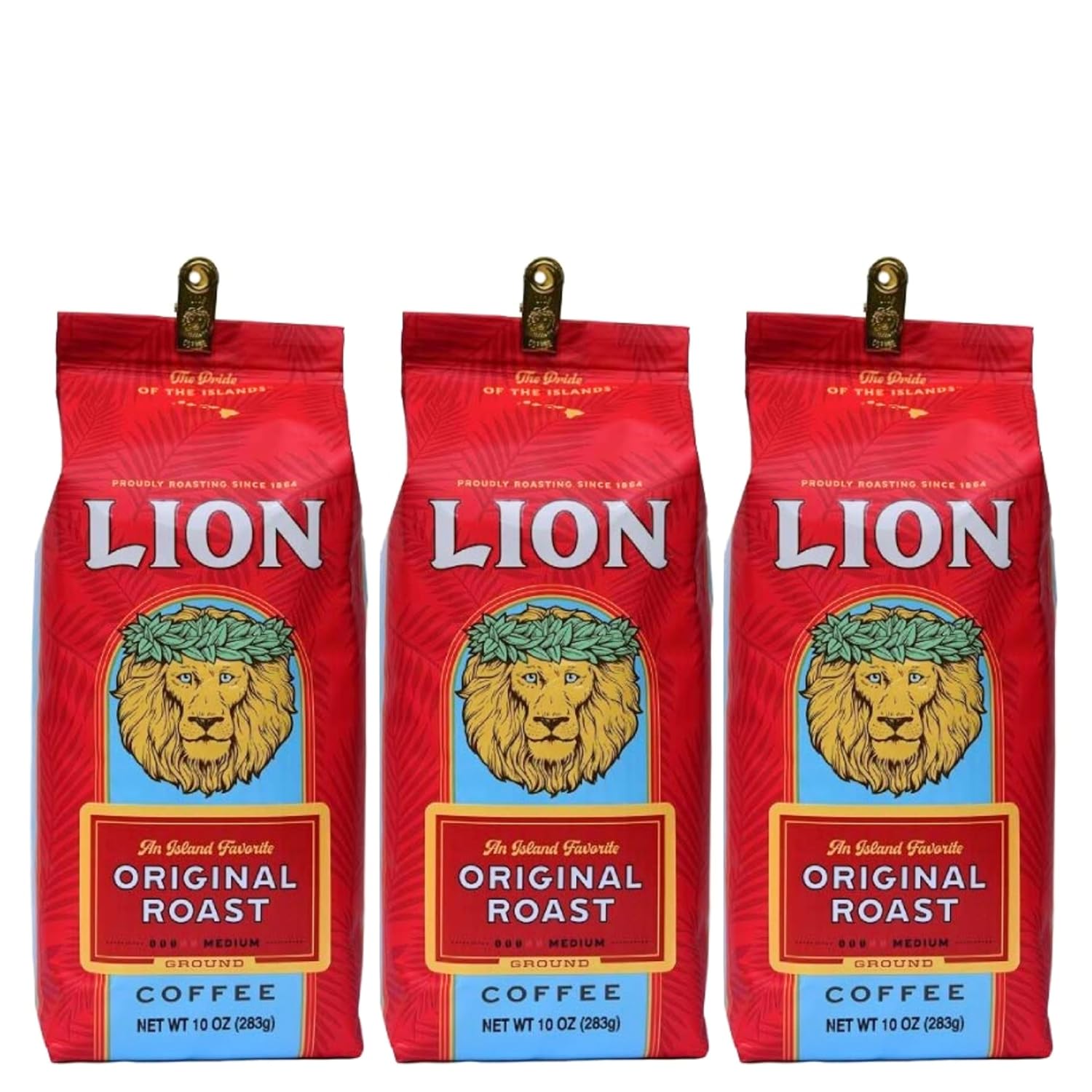 Lion Coffee 24K Gold Roast 100% Kona Ground Coffee, Medium-Light Roast, A Taste of Aloha - 7 Ounce Bag