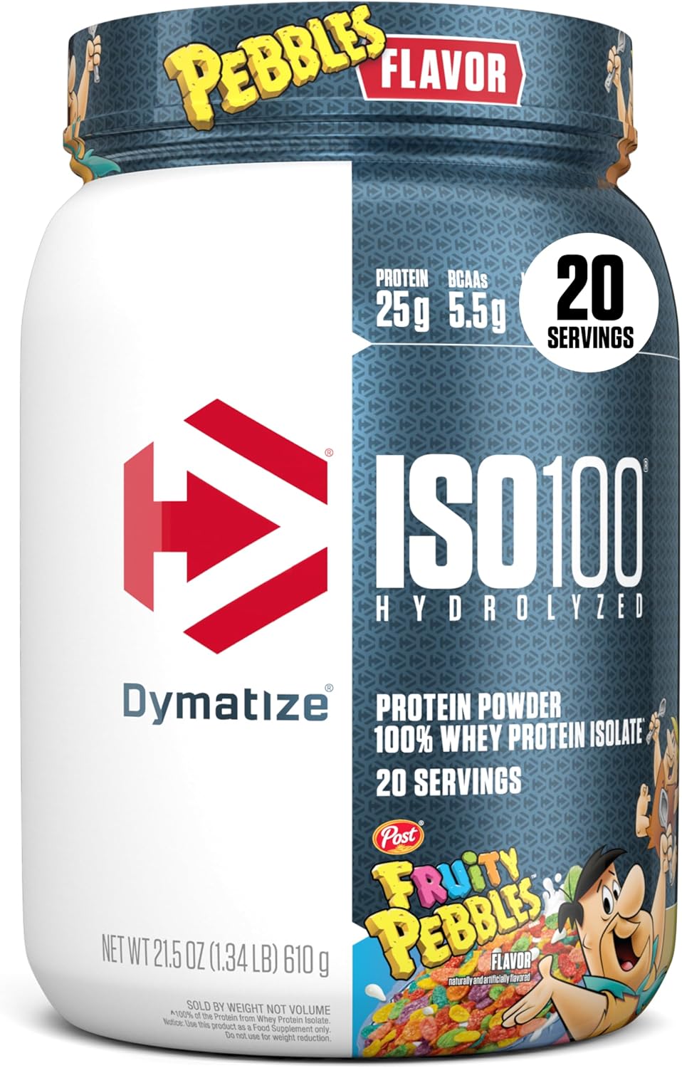 Dymatize ISO100 Protein Powder, 100% Whey Isolate, Birthday Cake | 25g Protein, Hydrolyzed, Fast-Absorbing, Supports Muscle Health, 5.5g BCAAs, Gluten-Free, 75 Servings, 5 lb