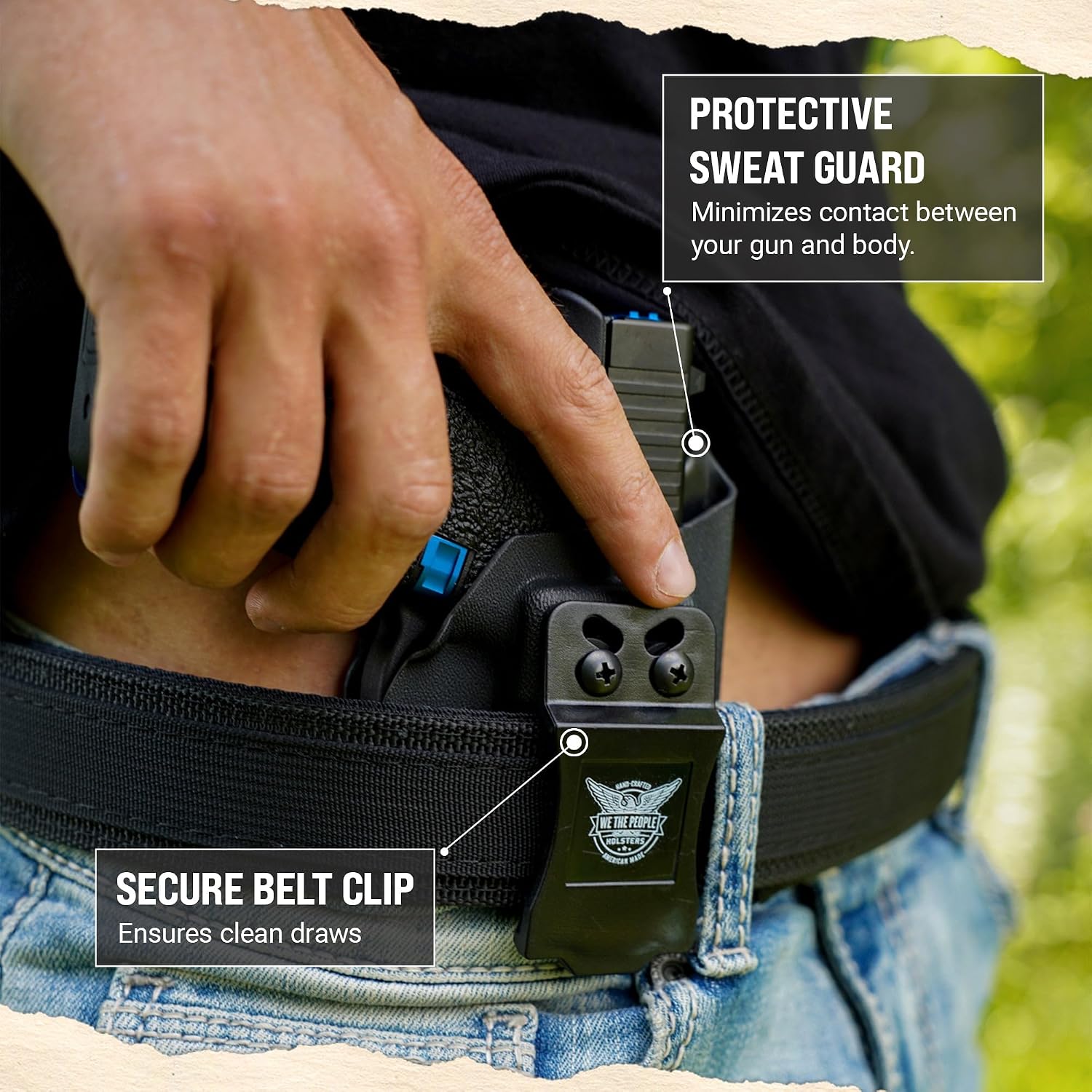 We The People Holsters - Carbon Fiber - Right Hand - IWB Holster Compatible with Sig Sauer P226 MK25