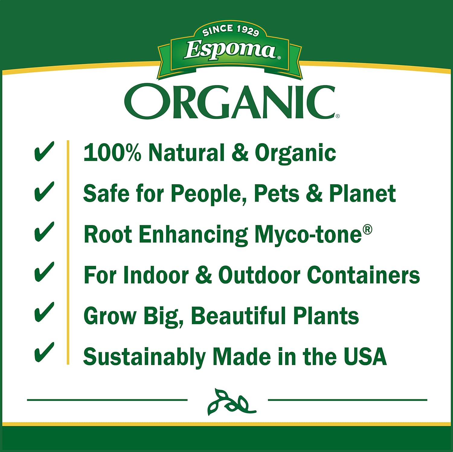 Espoma Organic Potting Soil Mix - All Natural Potting Mix for All Indoor & Outdoor Containers Including Herbs & Vegetables. for Organic Gardening