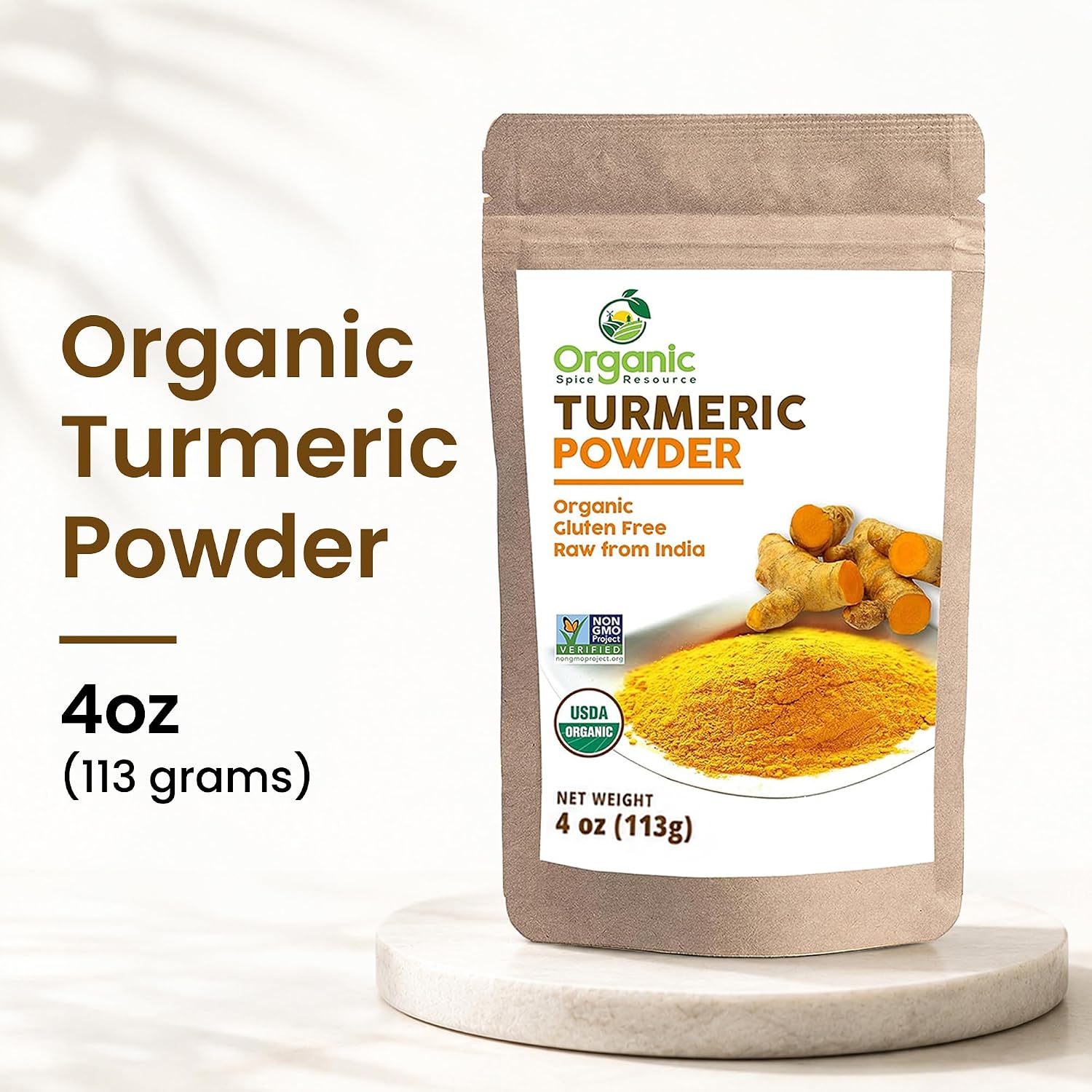 Organic Spice Resource Turmeric Root Powder, 8 oz (226 g)