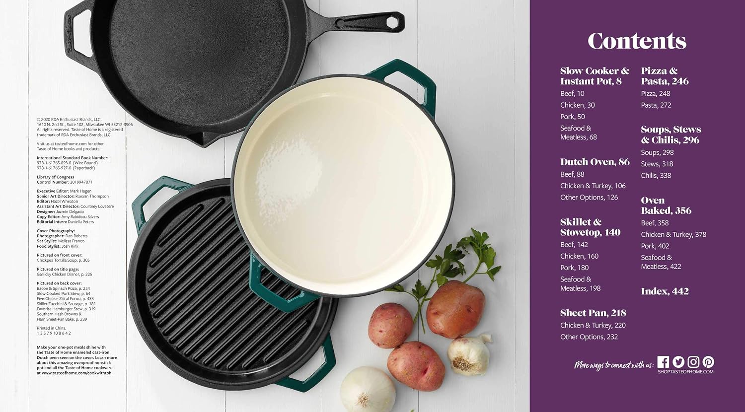 Taste of Home One Pot Favorites: 519 Dutch Oven, Instant Pot®, Sheet Pan and other meal-in-one lifesavers (Taste of Home Quick & Easy)