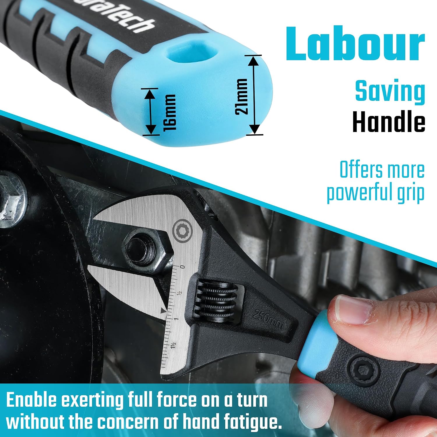 DURATECH 10-Inch Wide Jaw Adjustable Wrench