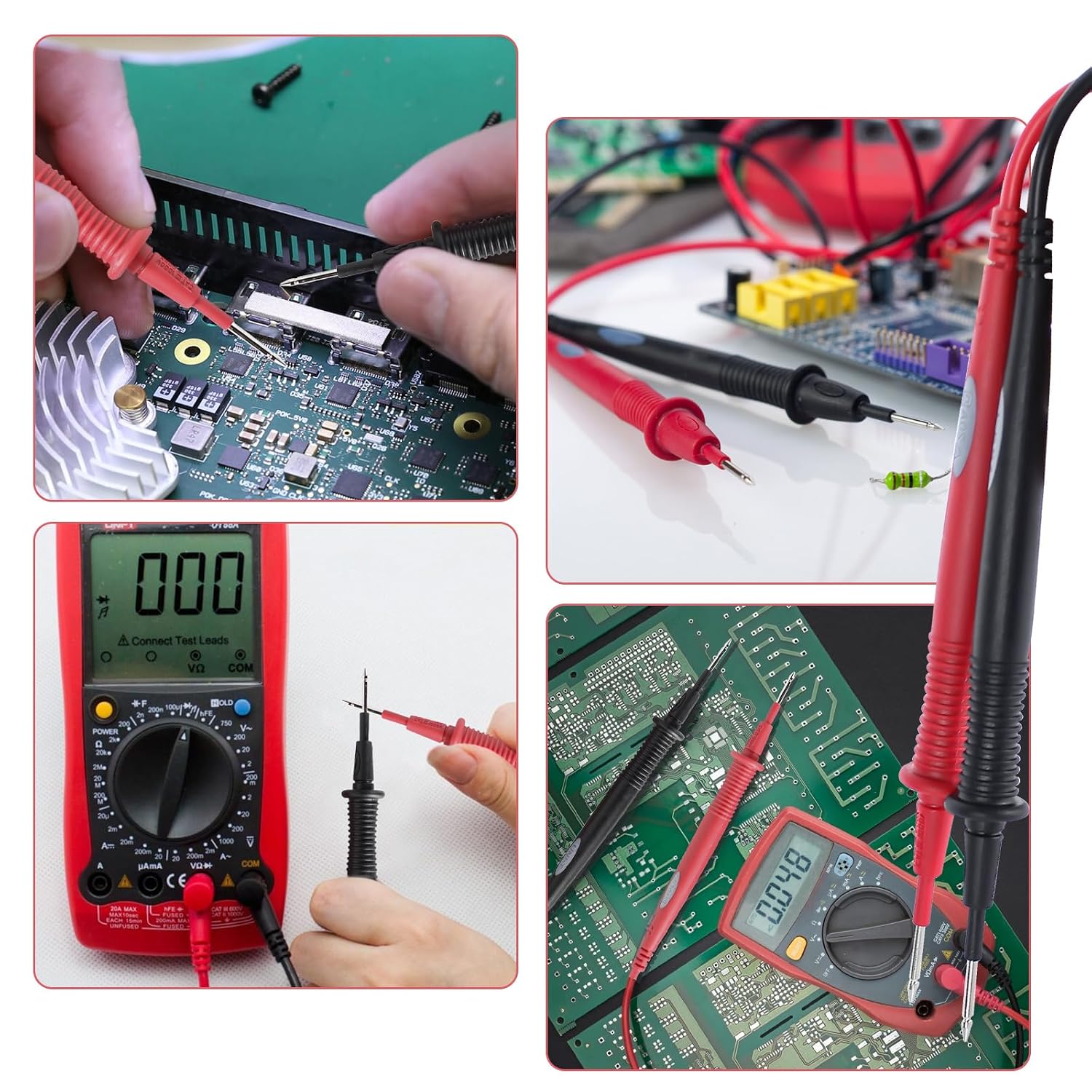 Multimeter Test Leads Cat III 1000V 20A Replacement for Fluke Ideal Simpson