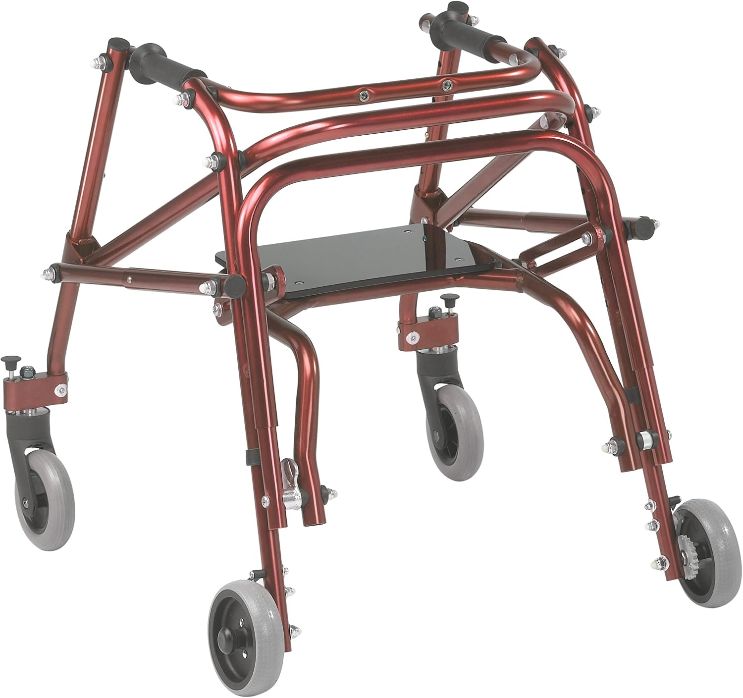 Inspired by Drive Nimbo 2G Posterior Walker with Seat, Wizard Purple, Small | Lightweight Posterior Walker with Padded Seat Lets Users Rest and Move Safely with Adjustable, Sturdy Support