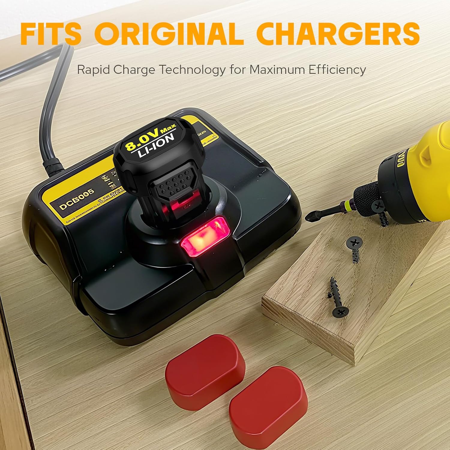 Fancy Buying 3000mAh 8V Li-ion Replacement for Dewalt 8v Battery Compatible with DCF680N1 DW4390 DCF680N2 DCF680G2 Cordless Power Tools