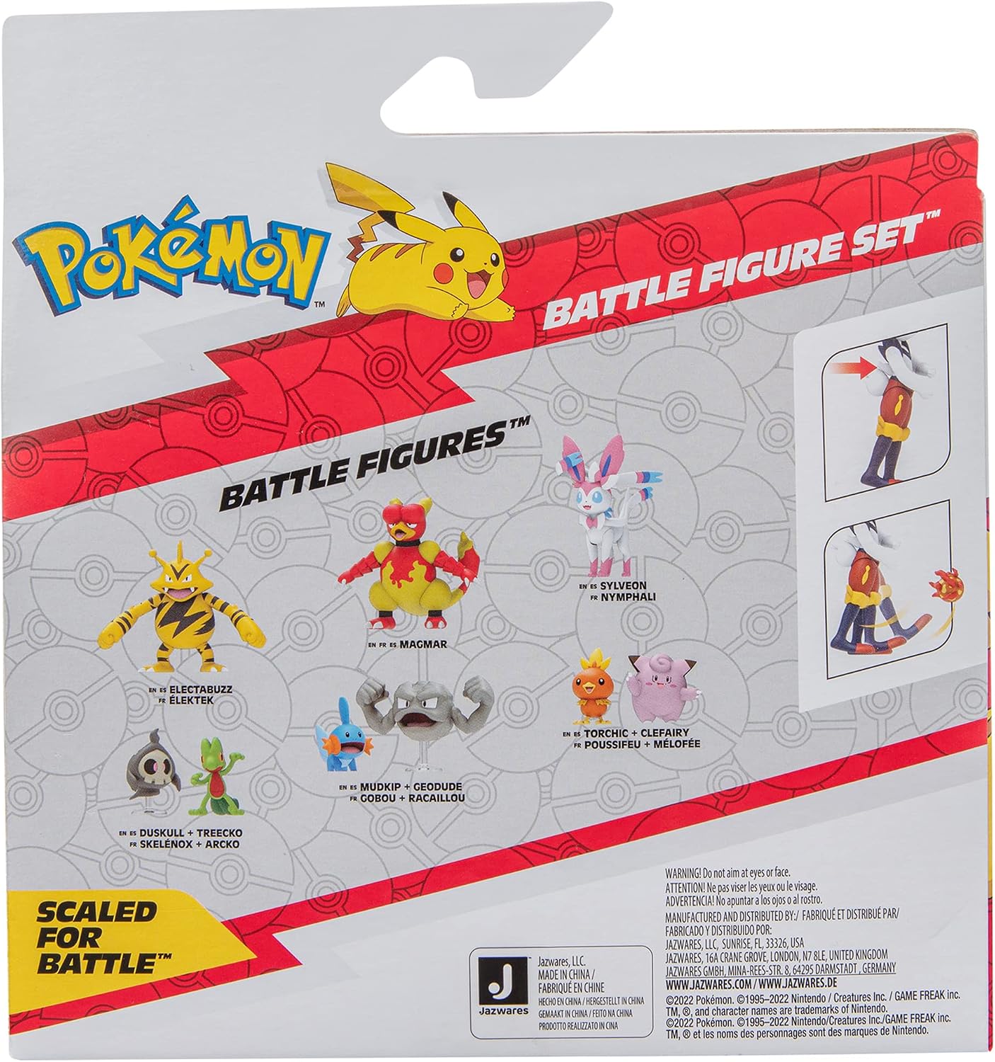Pokémon Fire and Water Battle Pack - Includes 4.5 Inch Flame Action Charizard and 2" Squirtle Action Figures - Amazon Exclsuive