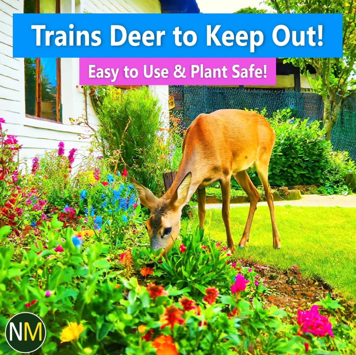 Nature's MACE Deer & Rabbit Repellent 25 lb Granules | Covers 25,000 Sq Ft, Repel Deer from Your Home & Garden, Deterrent, Safe to use Around Children, Plants, Produce.