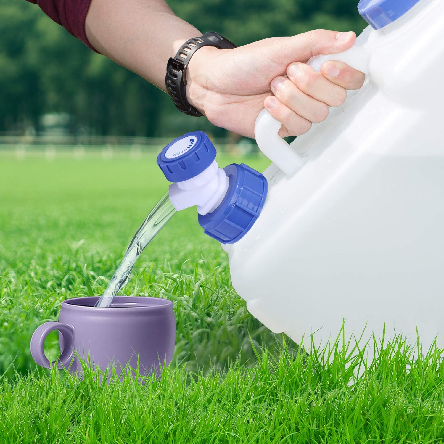 5 Gallon Water Container with Spigot, Portable Camping Water Jug