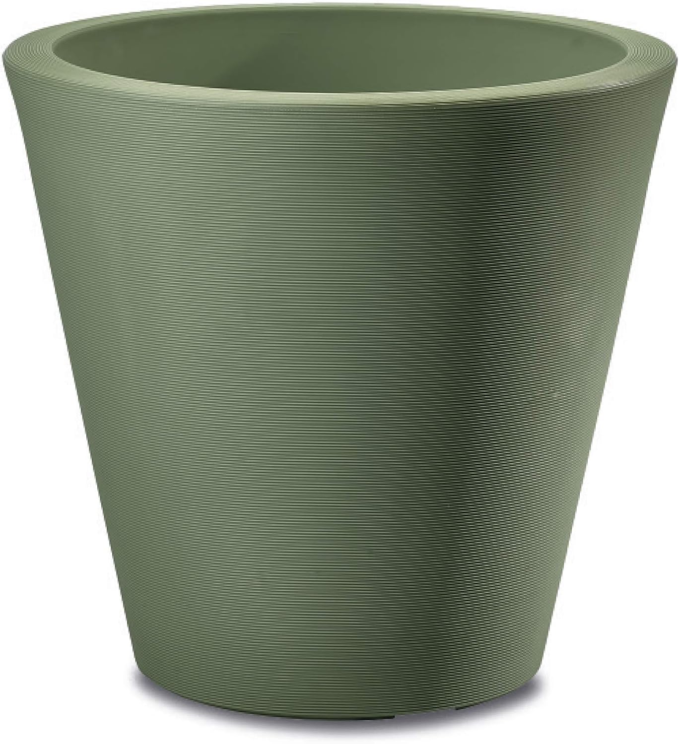 Crescent Garden Madison Planter– Weather-Resistant, Double Walled Indoor/Outdoor Plant Pot with Drain Hole – Durable All-Season Flower Container, 14" W (Cloud White)