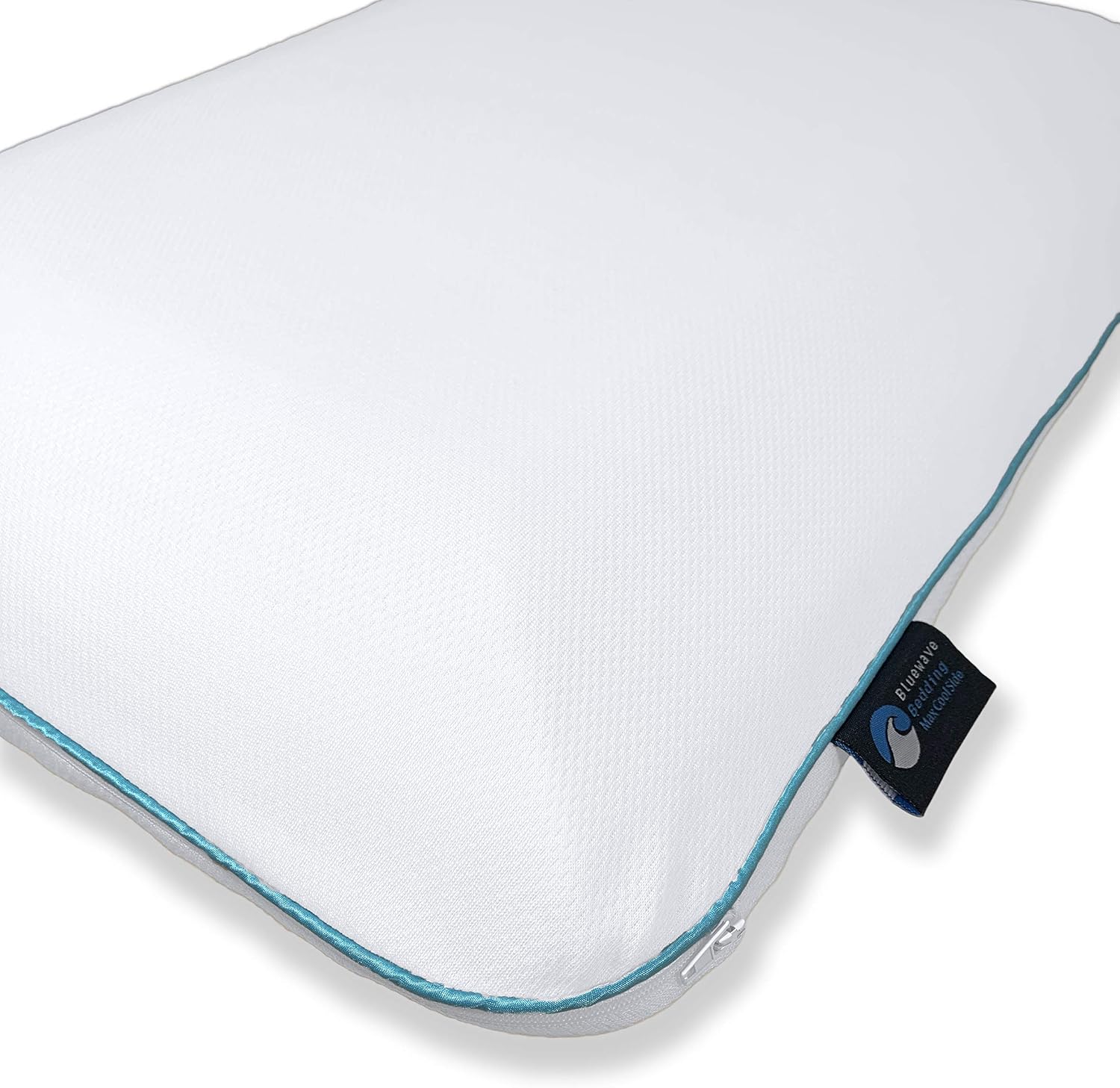 Bluewave Bedding Hyper Slim Gel Memory Foam Pillow for Stomach and Back Sleepers - Thin