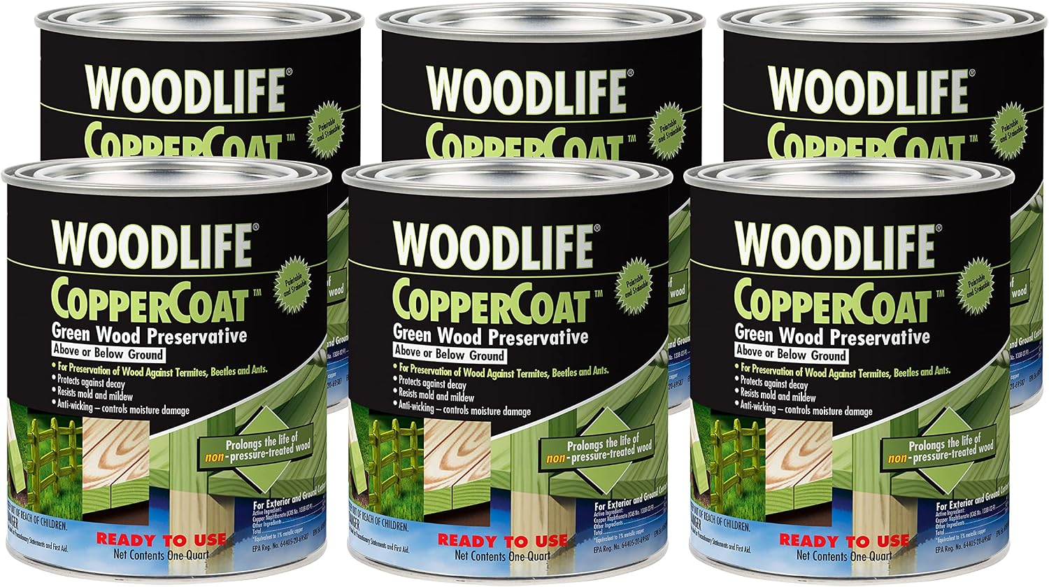 Rust-Oleum WOODLIFE 902 Wolman Classic Clear Wood Preservative-Above Ground, Quart, 0.95 Liters | Protects Against Rot & Decay, Above Ground Wood Protection, Clear Preservative Formula, Quart
