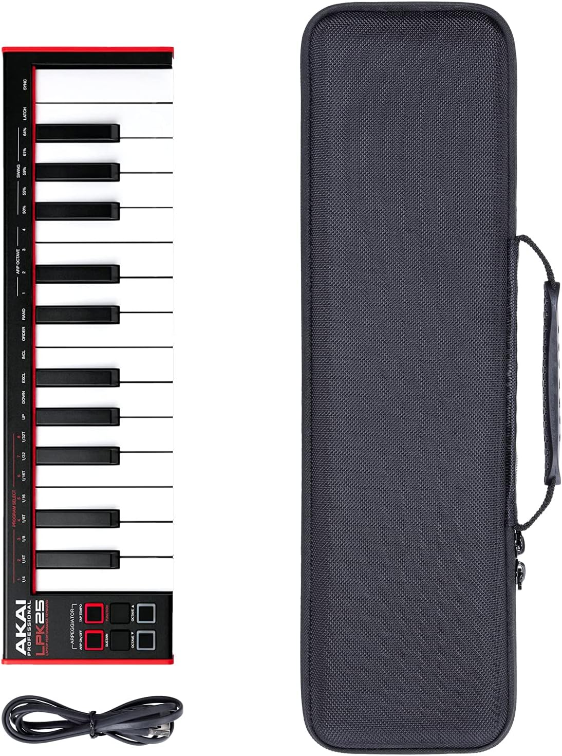 khanka Hard Carrying Case Replacement for AKAI Professional LPK25 - USB MIDI Keyboard Controller, Case Only