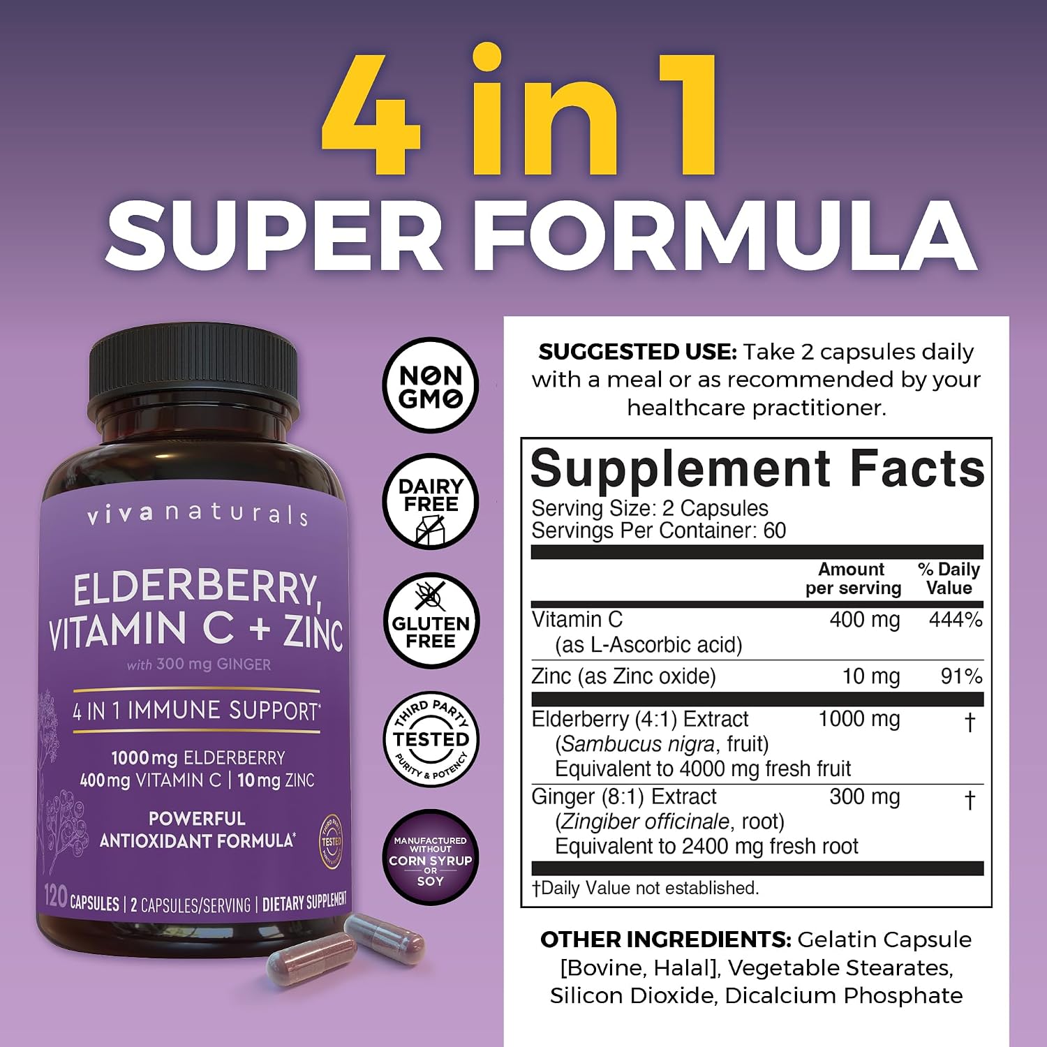 Viva Naturals Vitamin D3 5000 IU Softgels, 360 Count (125 mcg), Supports Bone & Immune Health, High Potency Vitamin D