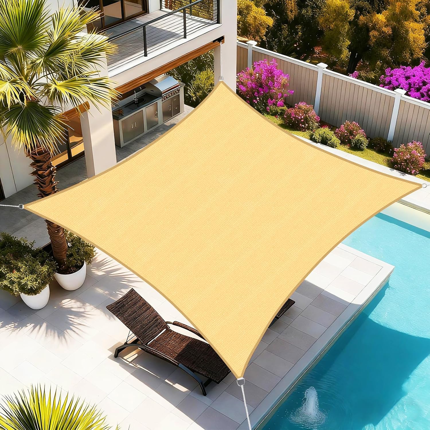 Artpuch Sun Shade Sail 16'X20' Sand Rectangle