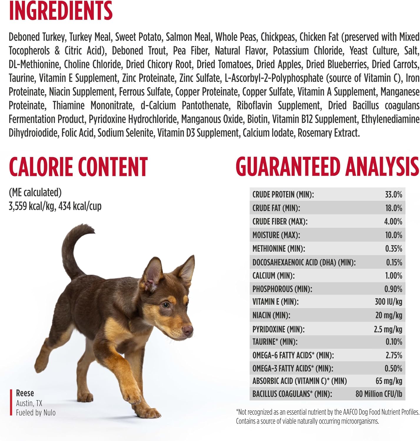Nulo Freestyle Dry Puppy Food - Salmon & Peas, Premium Grain Free Dog Food for Puppies, Natural, High Protein Kibble with DHA, Omega 3 & Probiotics