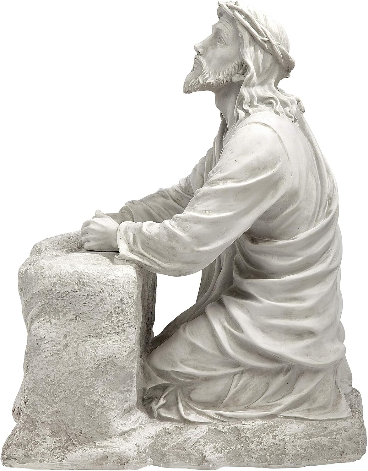 Design Toscano Jesus in the Garden of Gethsemane Religious Garden Statue, 23 Inch, Polyresin, Antique Stone