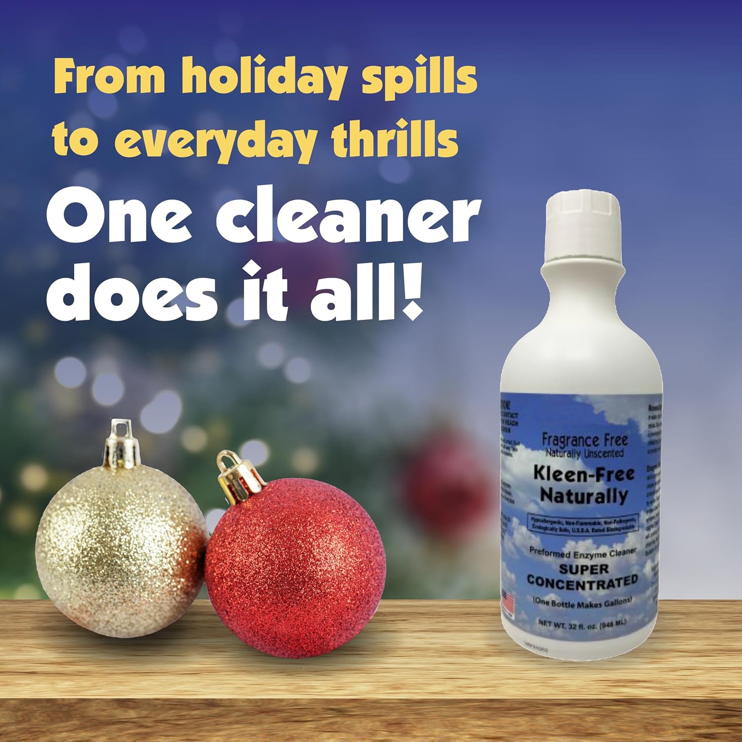 Naturally Preformed Enzyme Cleaner, Enzyme Solution, Multi-Purpose Cleaner, Laundry Additive and More - Concentrate - Original Scent - 128oz (1 Gallon)