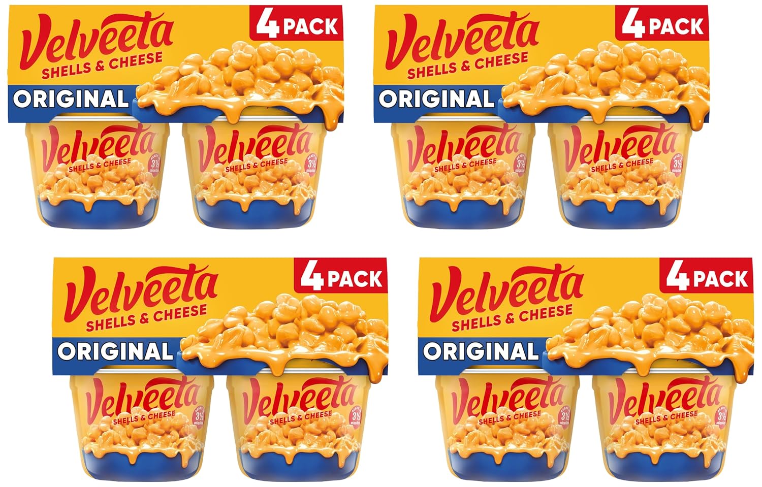Velveeta Shells and Cheese Mac and Cheese Dinner, 8 Cups, Original, 2.39 oz | for Easy Snacks or Dinner Sides MADE WITH REAL CHEESE