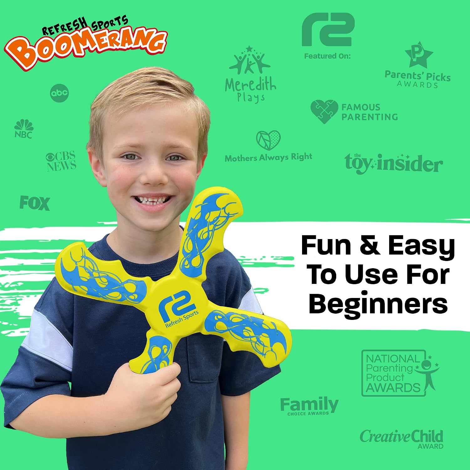 Boomerang for Kids - Fun & Easy To Use - Toys for Ages 8-13 - Birthday Gifts for Kids 5 6 7 8 9 10 Year Old Boy Gift - Best Outdoor Summer Gifts For