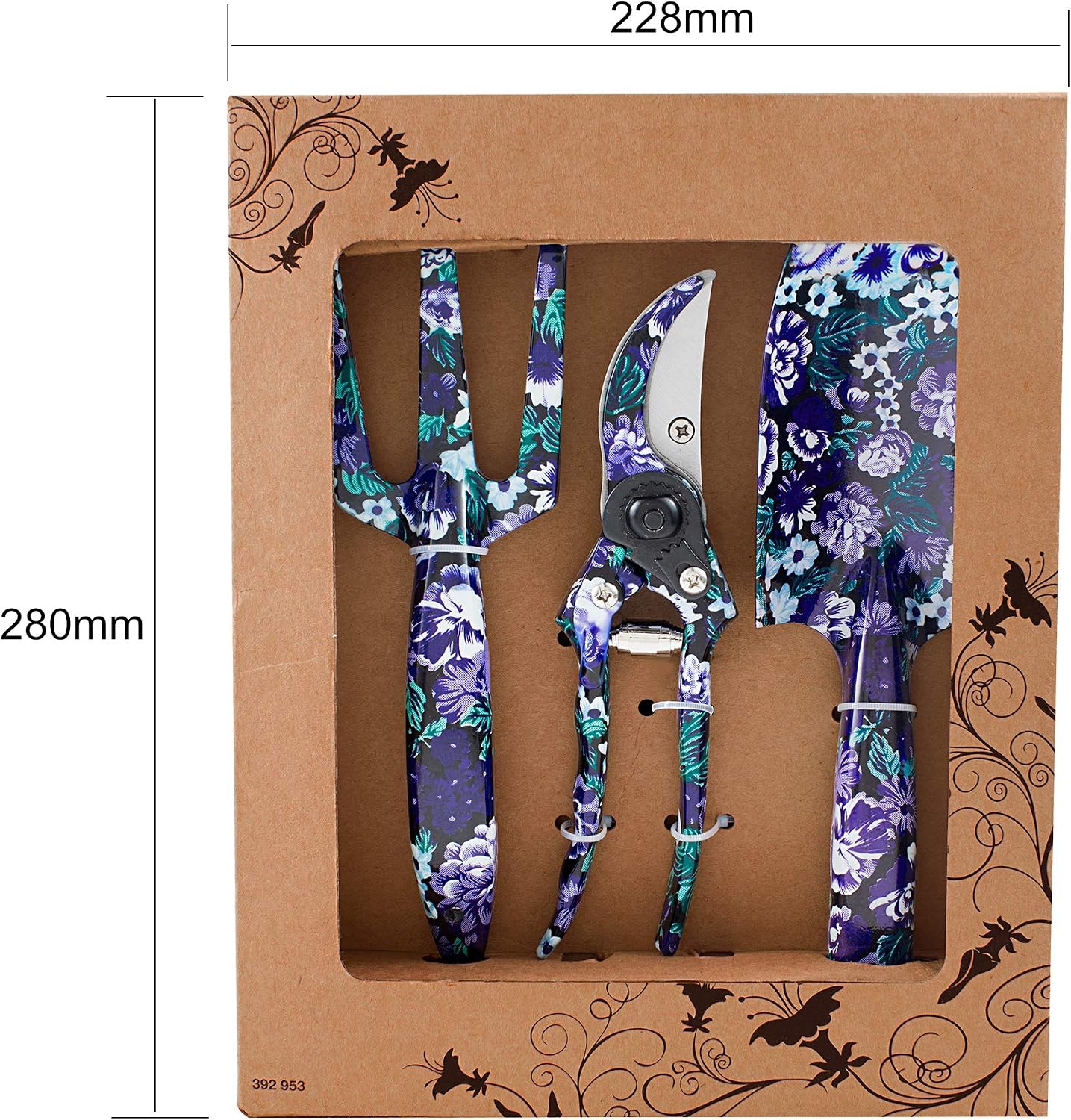 FLORA GUARD 6-Piece Garden Tool Set | Heavy Duty Gardening Hand Tools with High Carbon Steel Including Trowel, Rakes, 2-in-1 Hoe and Crack Weeder