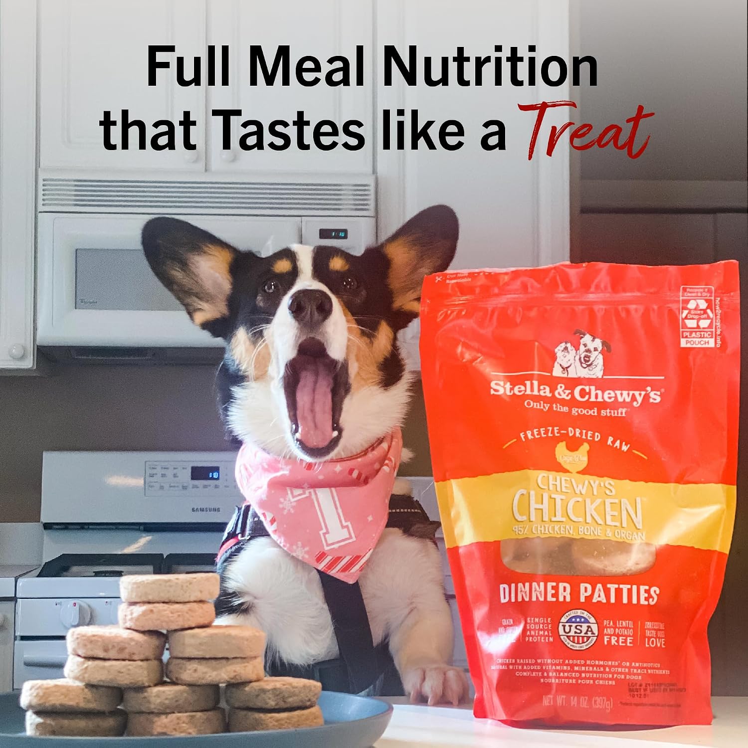 Stella & Chewy’s Freeze Dried Raw Dinner Patties – Grain Free Dog Food, Protein Rich Stella’s Super Beef Recipe – 5.5 oz