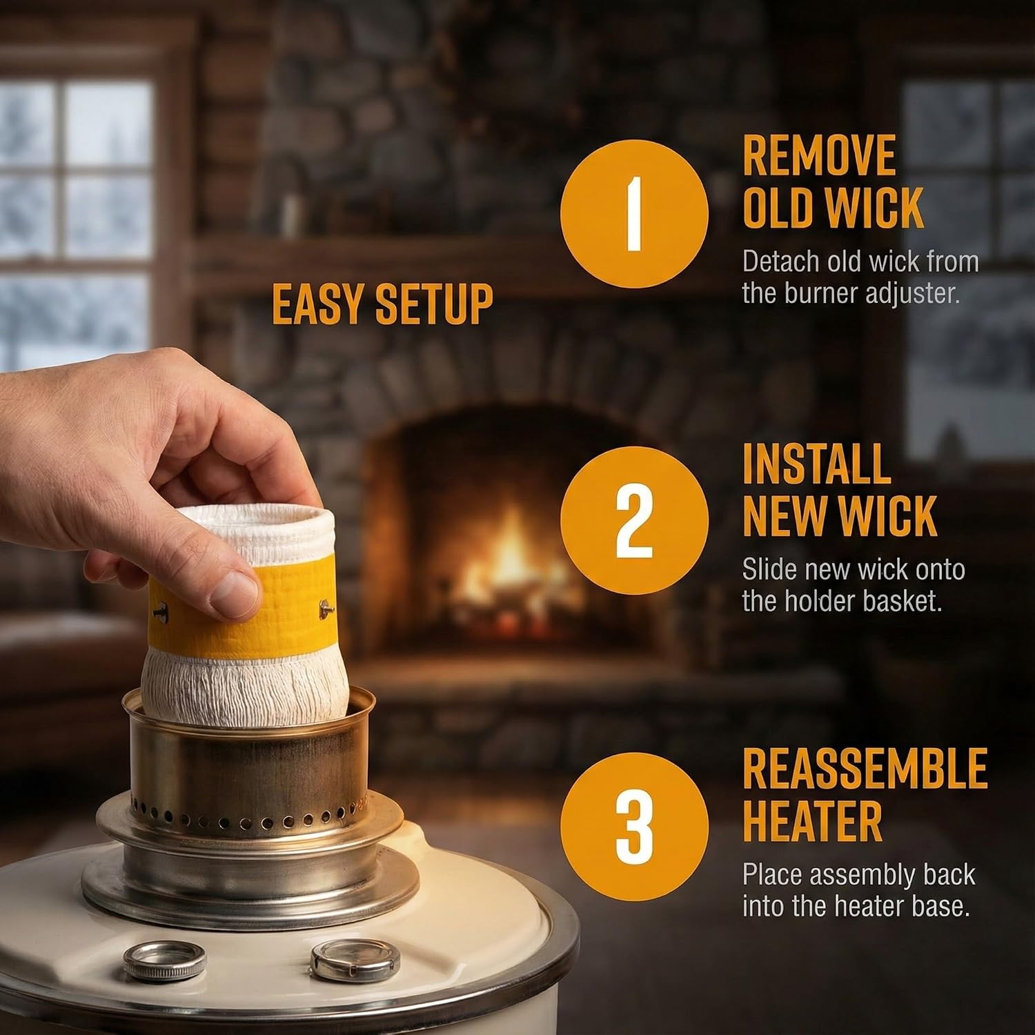 Kerosene Heater Wicks Replacement for Kero World KW-24C DuraHeat DH-2300 CV-23 00 & RMC-95C Envirotemp CV-23 00 Keroheat CV-2300 Heater