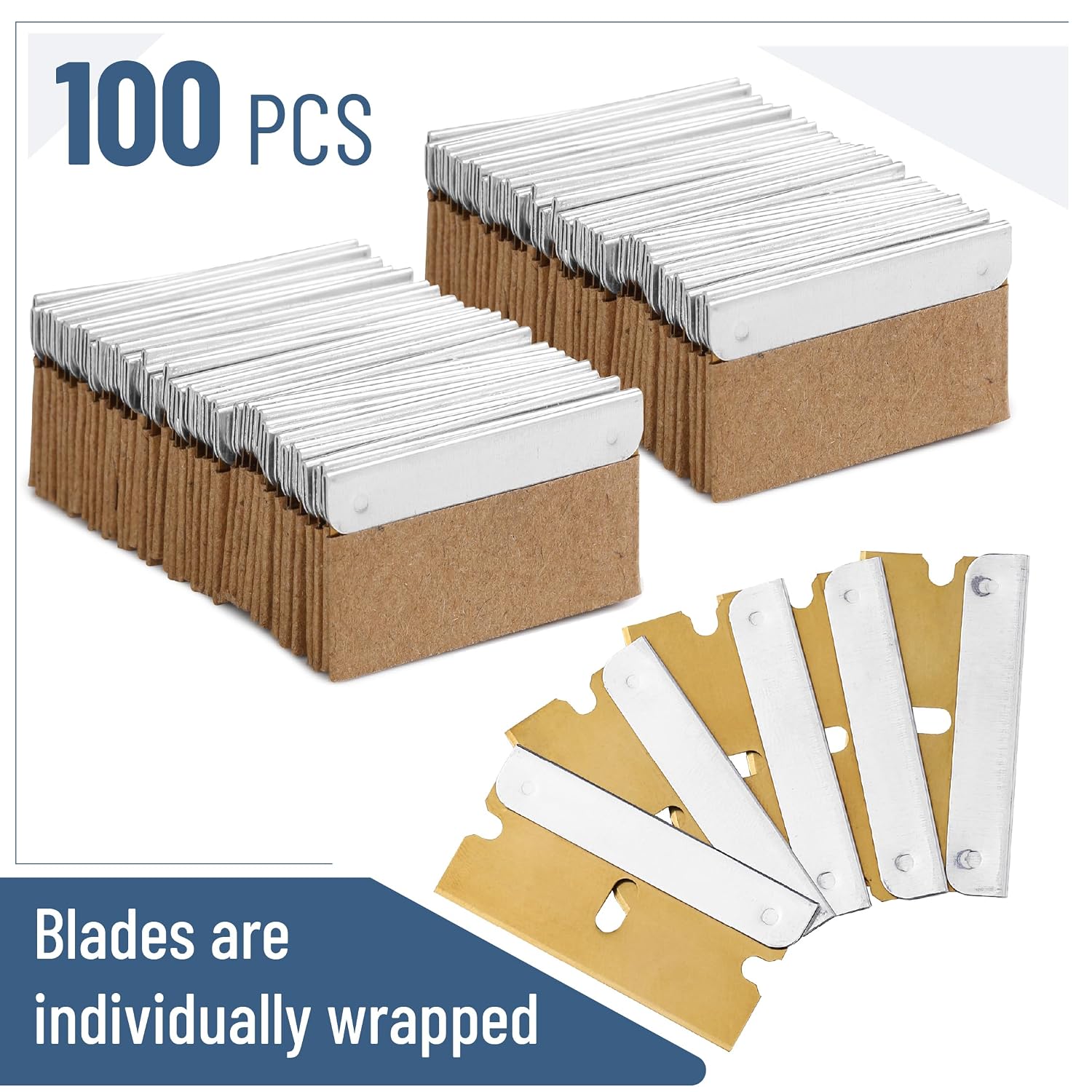 Bates- Razor Blades, 50 pcs, Carbon Steel Flat Scraper Blades