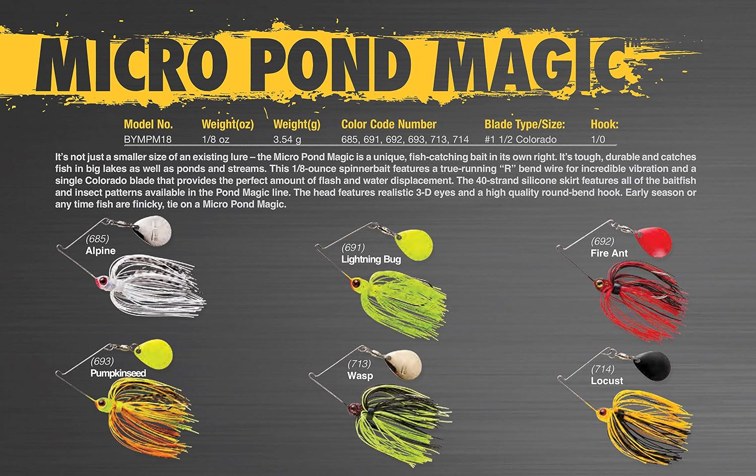 BOOYAH Pond Magic Small-Water Spinner-Bait Bass Fishing Lure