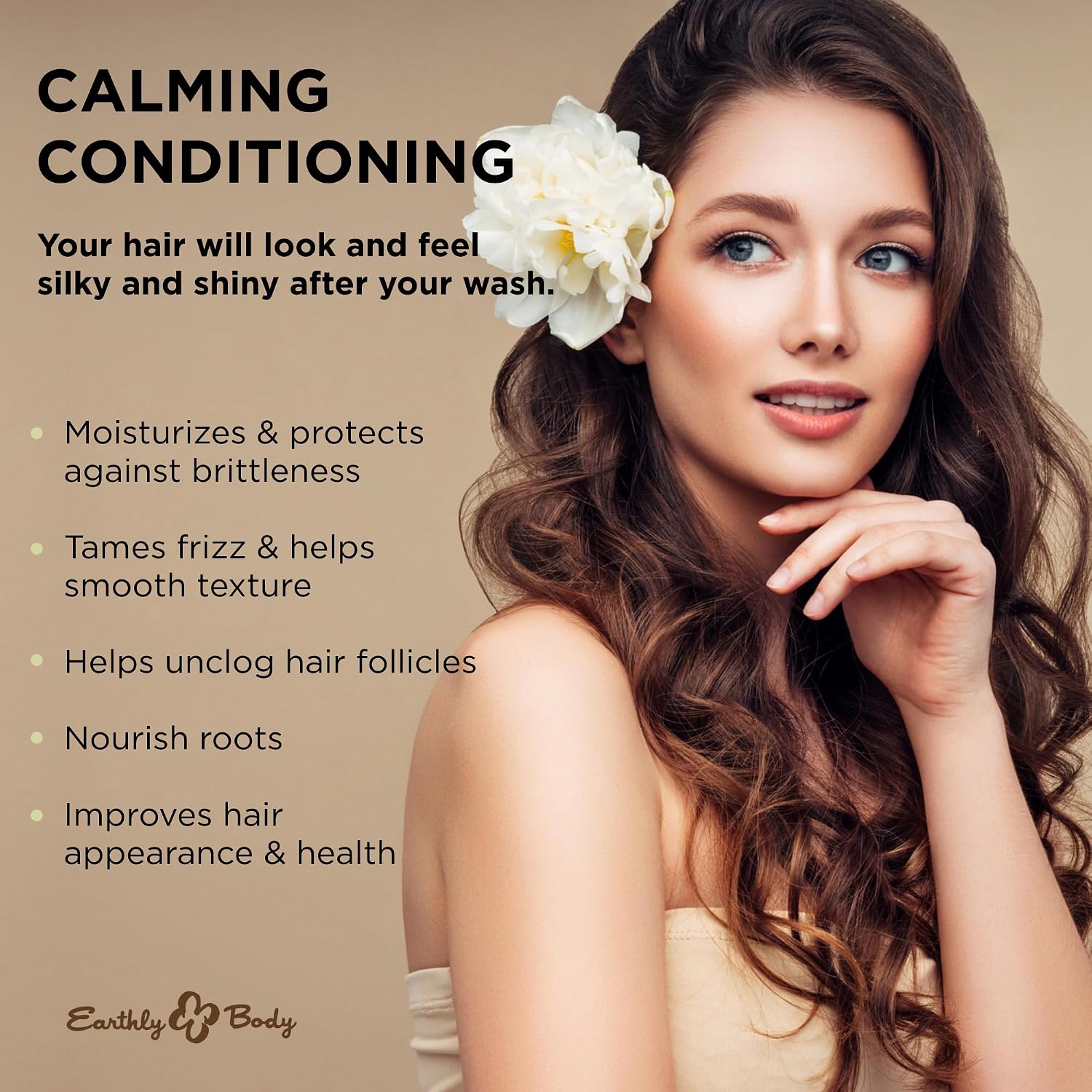 Earthly Body Miracle Oil Tea Tree Conditioner, 16 oz. - Detangles, Tames Frizz & Nourishes Roots - Tea Tree, Hemp Seed