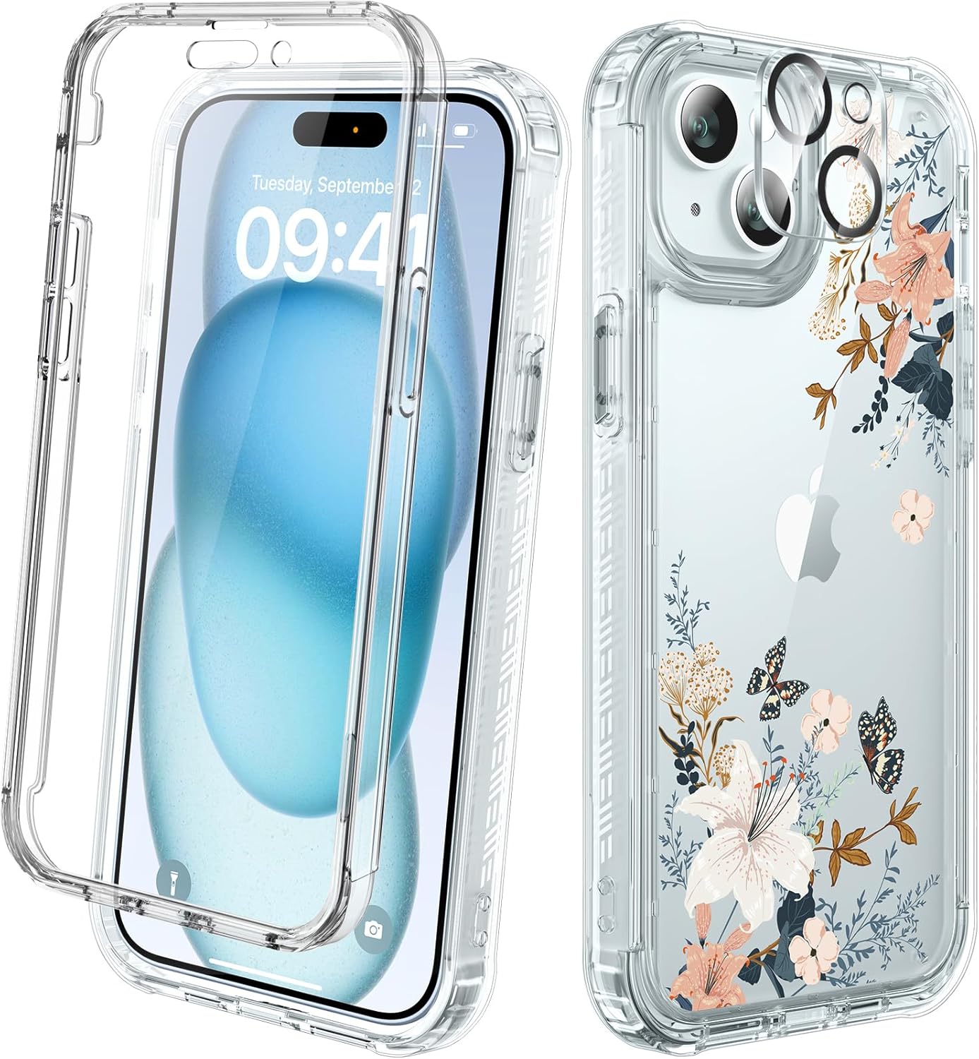 Diaclara Designed for iPhone 12 Mini Case, Full Body Rugged with Built-in Touch Sensitive Anti-Scratch Screen Protector