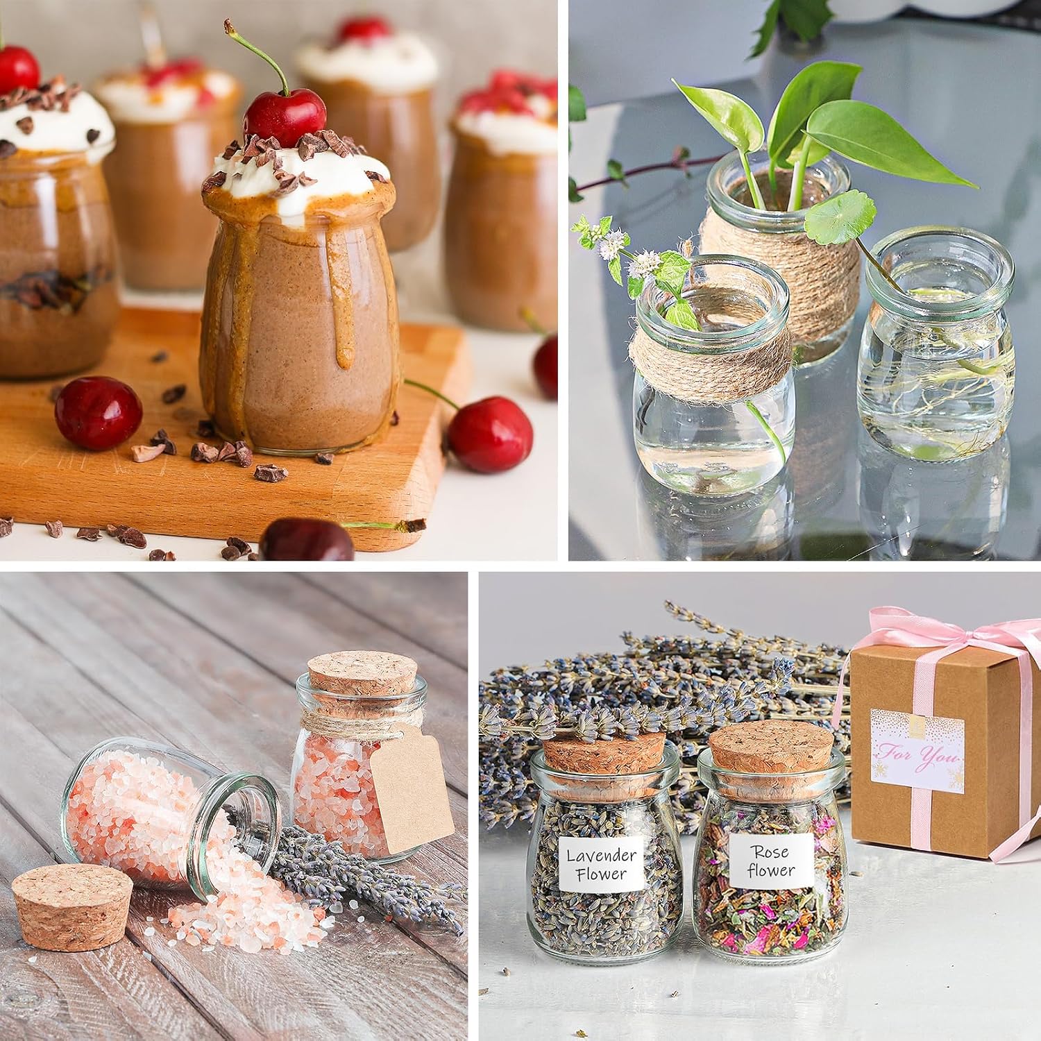 Ritayedet 3.4 Oz Small Glass Jars With Lids, 40 Pack Wedding Favors
