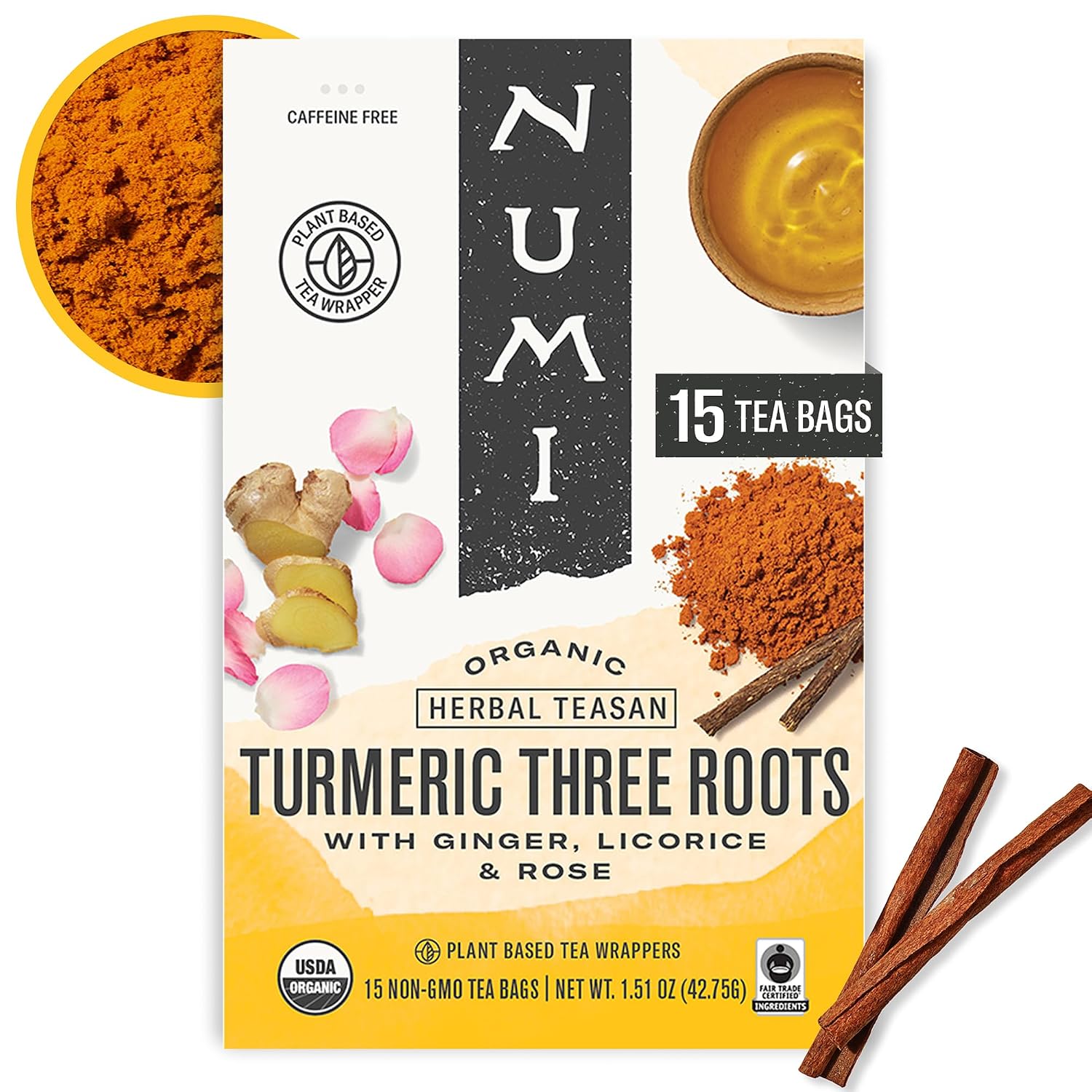 Numi Organic Gunpowder Green Tea – 54 Green Tea Bags – Bold, Smooth Flavor, Packed with Antioxidants, Naturally Energizing, Microplastic-Free Tea Bags