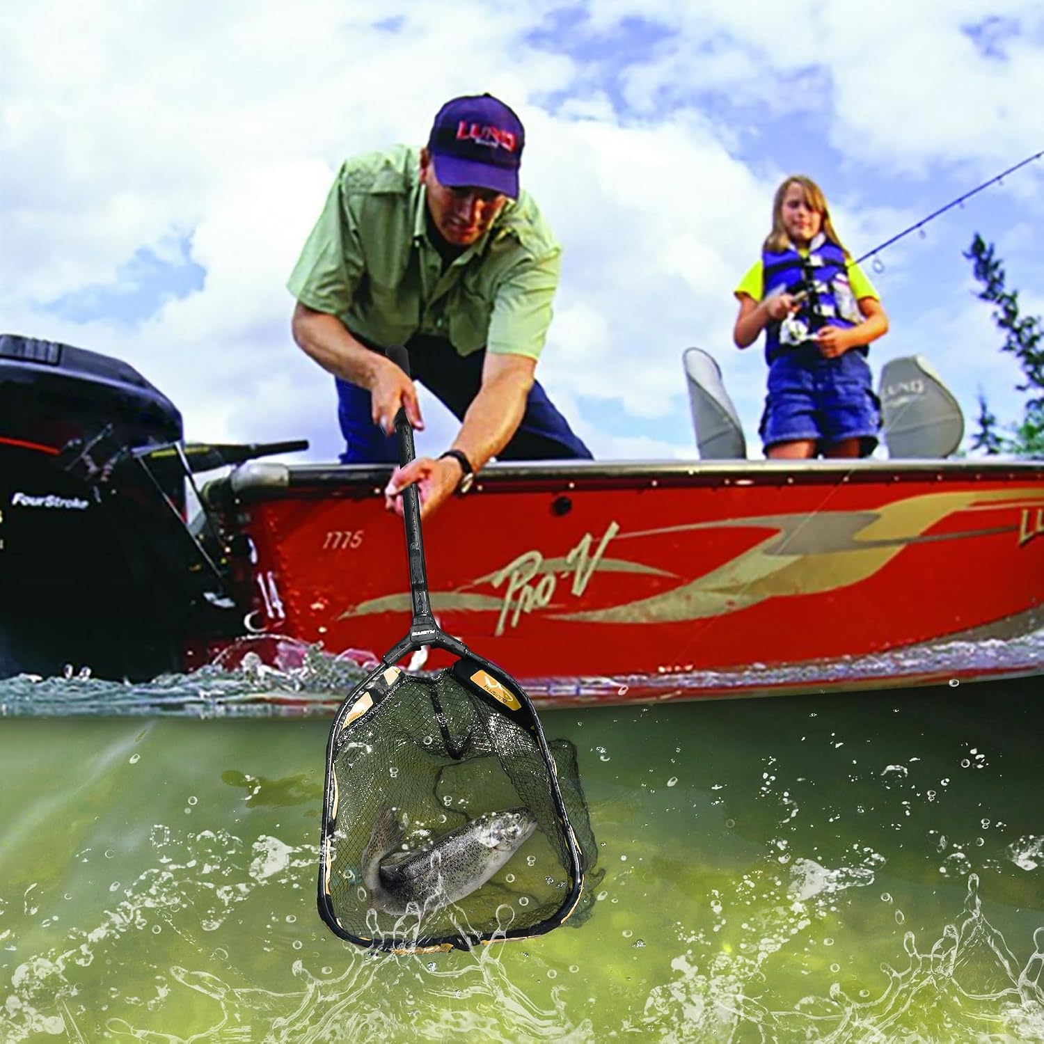 PLUSINNO Floating Fishing Net for Steelhead, Salmon, Fly, Kayak, Catfish, Bass, Trout Fishing