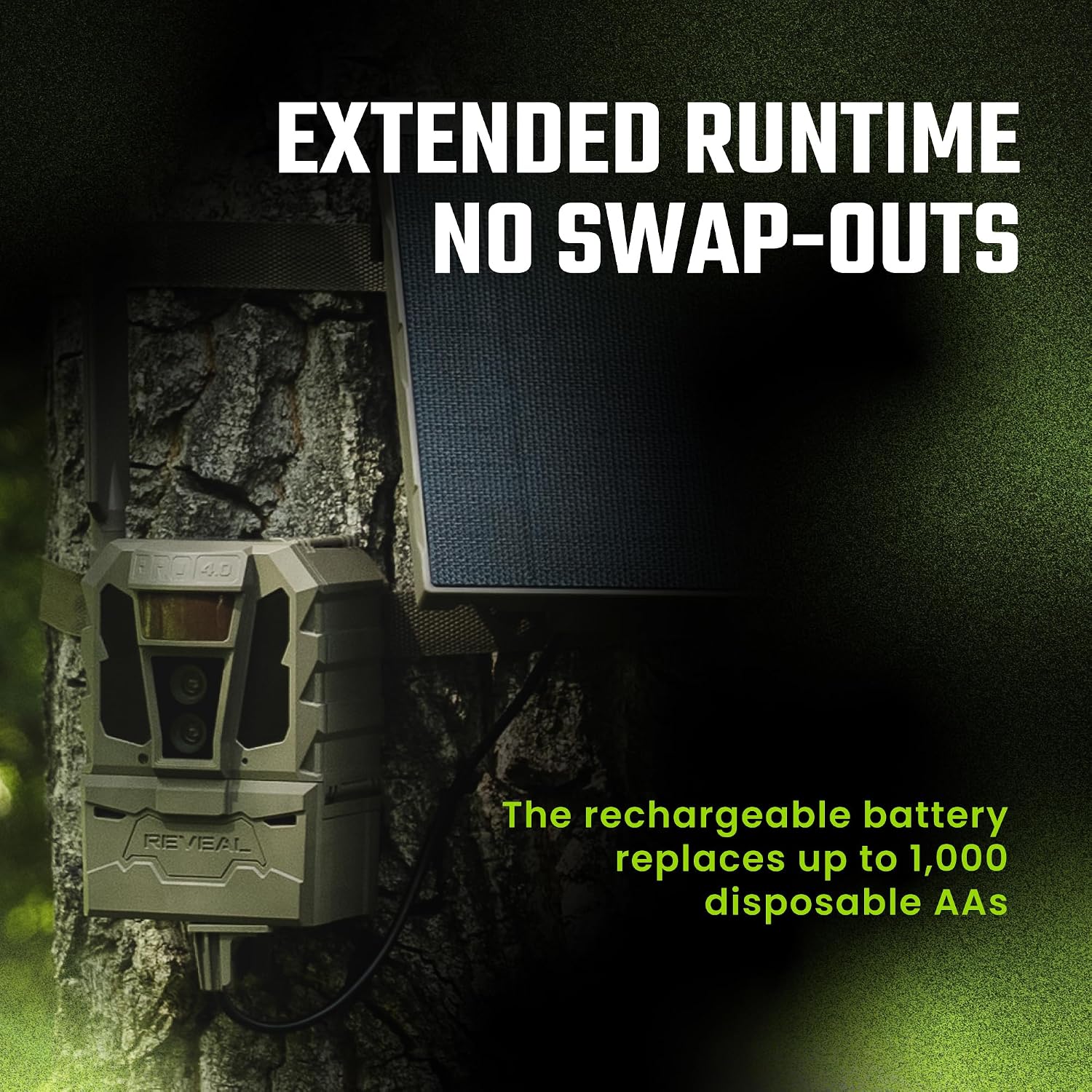 Tactacam Reveal R5 Power Bundle, FlexPack R5 + Solar Panel R5 | Self-sustaining charging system, Advanced Insights, 30% fast charge, built-in 5